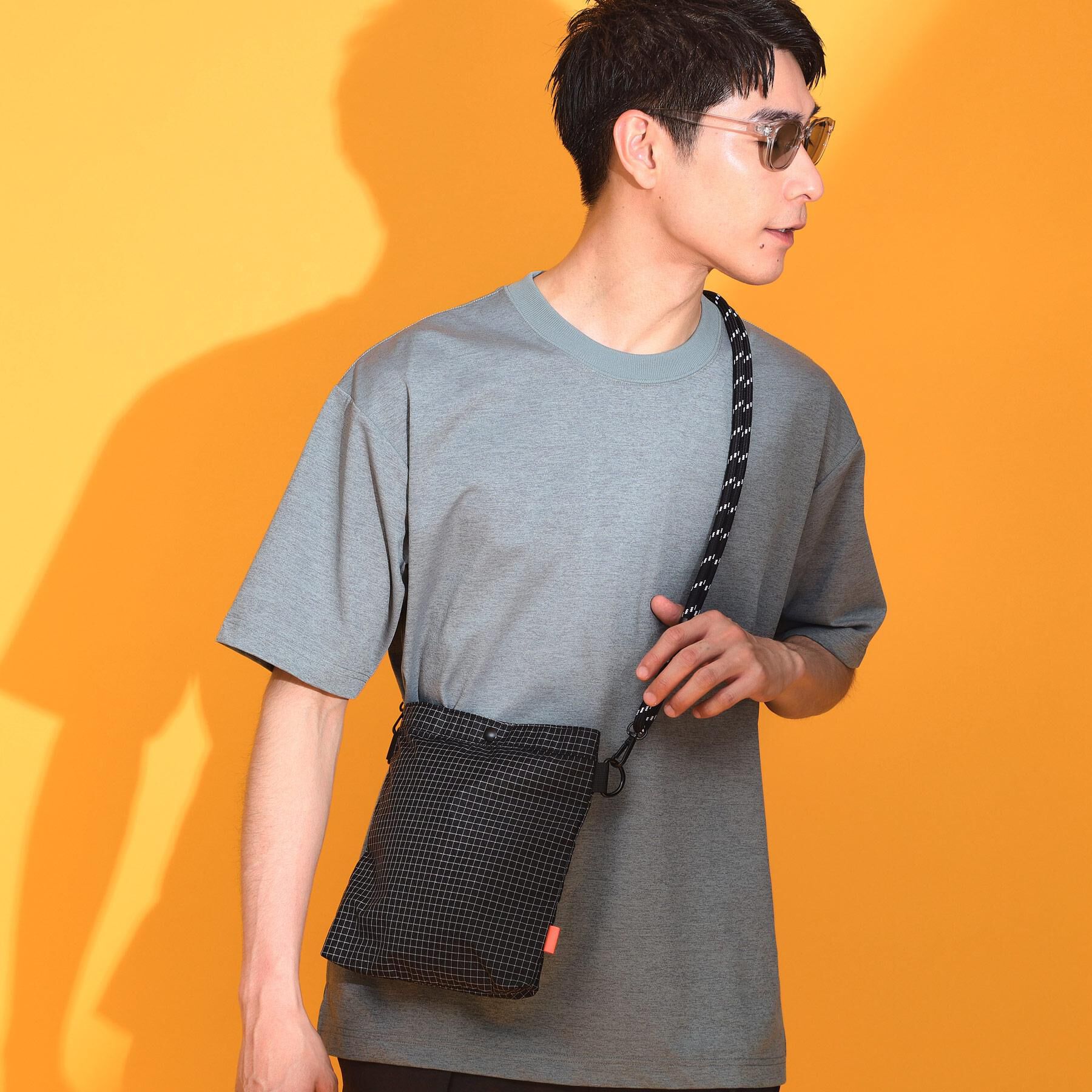 THE SHOP TK「ナイロンスクエアサコッシュ 【ユニセックス／軽量】」|ショルダー・メッセンジャー|