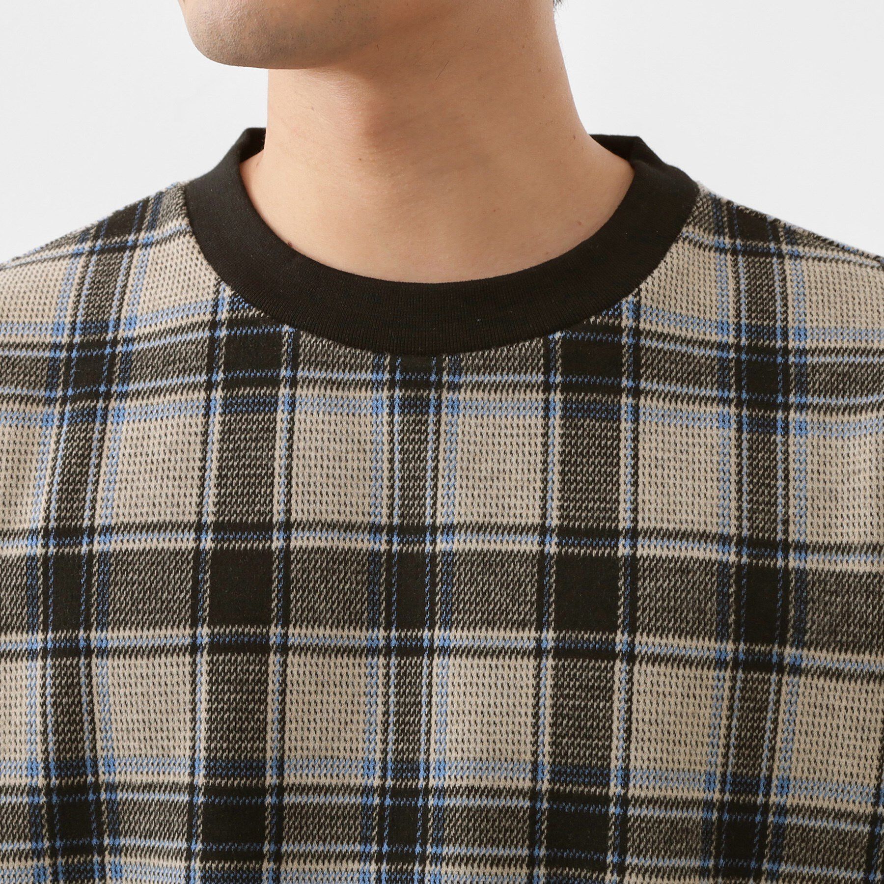 THE SHOP TK「チェックジャカードプルオーバー」|Tシャツ・カットソー|