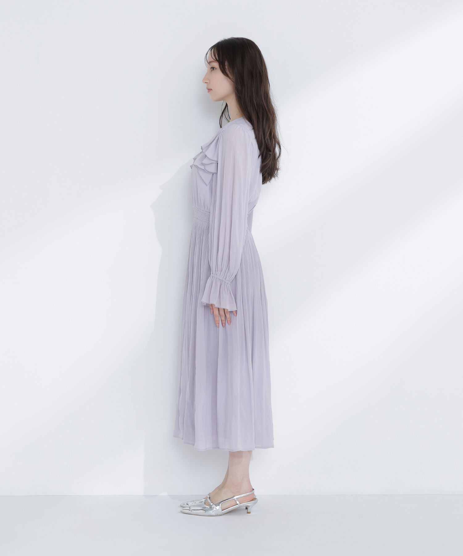  「ラッフルデザインワンピース」|ワンピース|