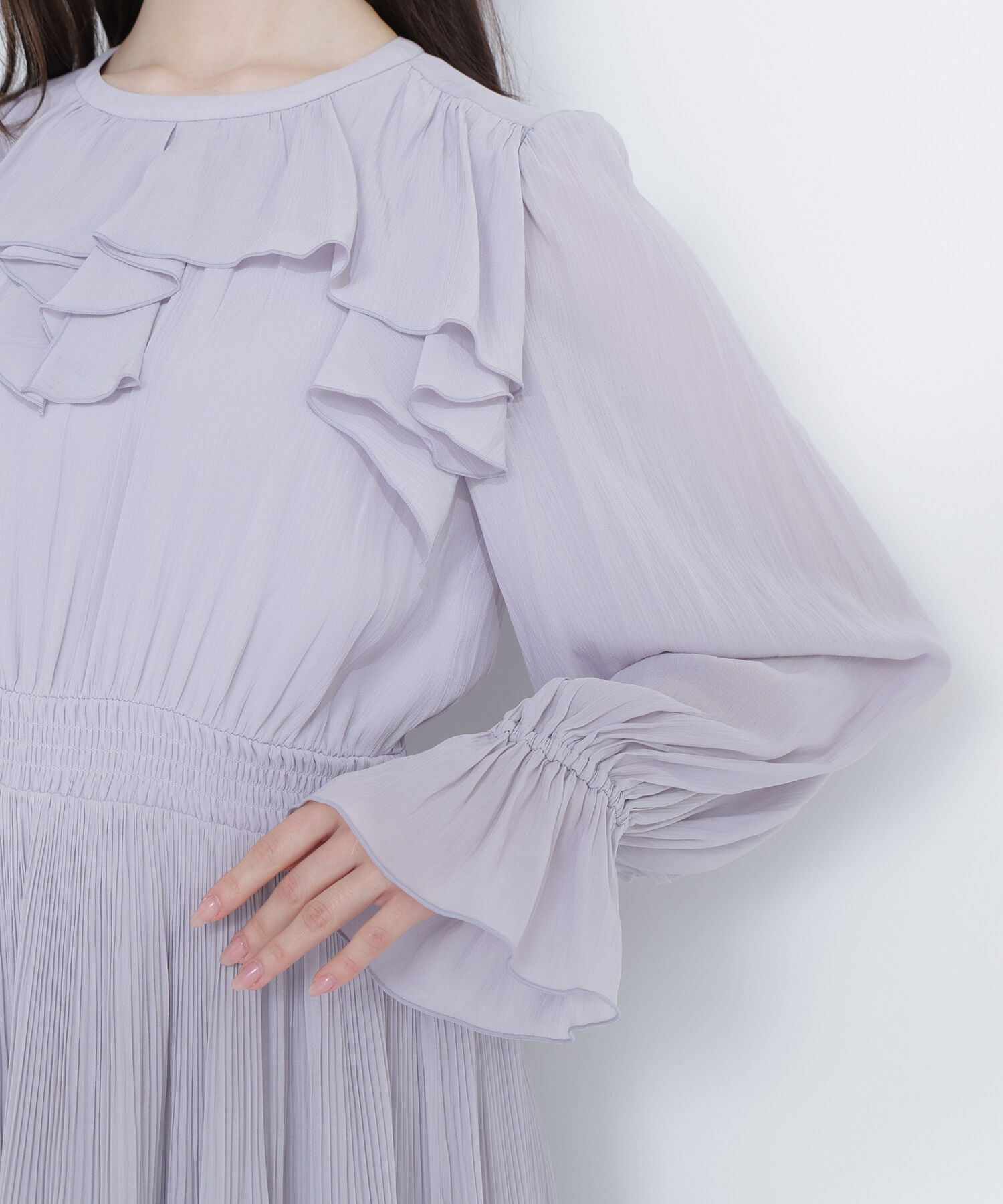  「ラッフルデザインワンピース」|ワンピース|