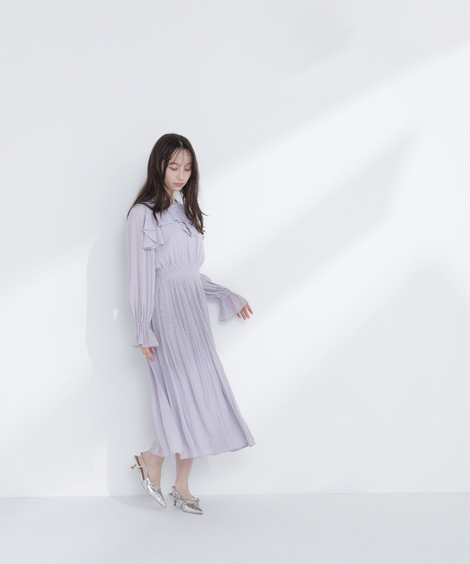  「ラッフルデザインワンピース」|ワンピース|