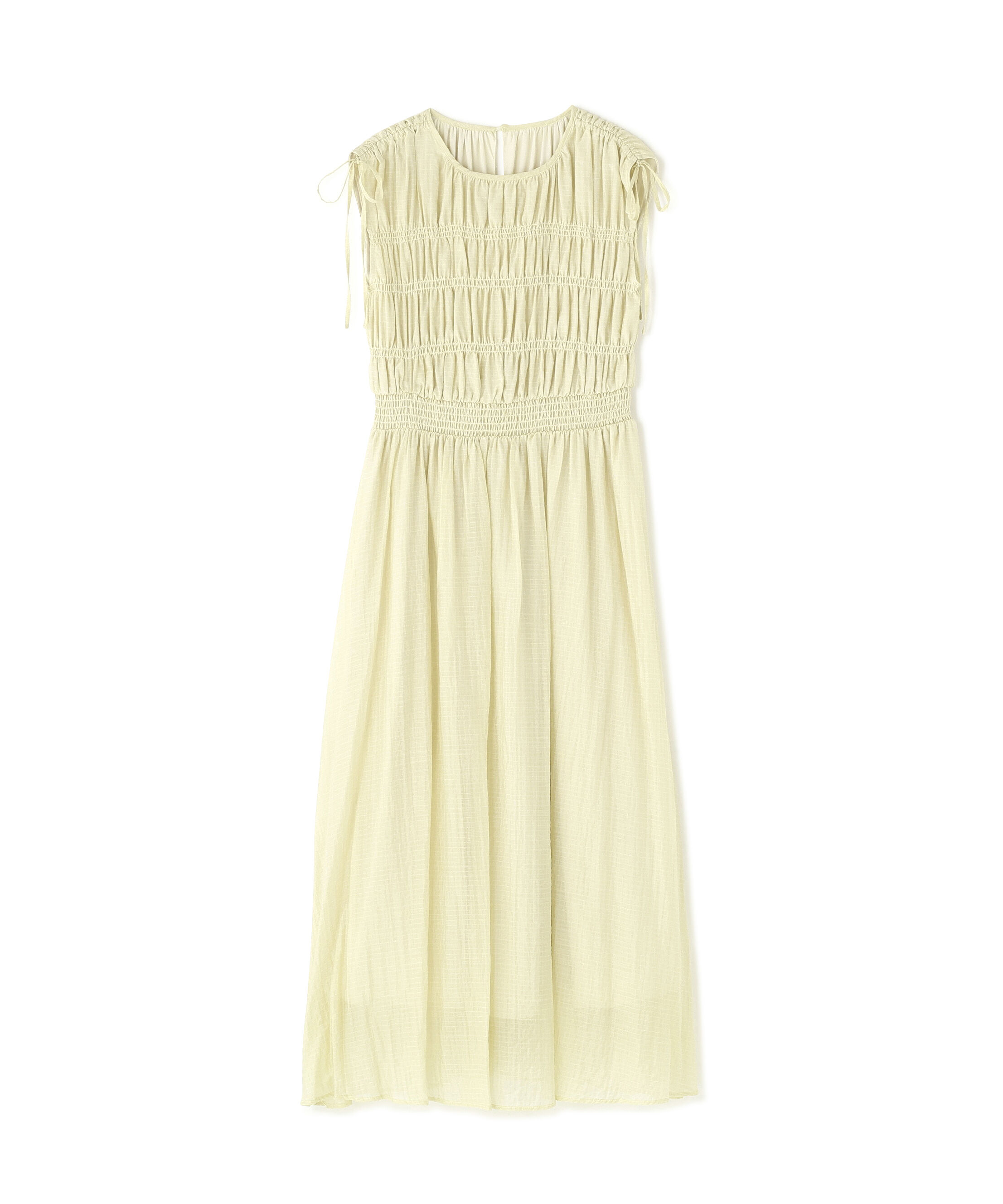  「シアーチェックギャザーワンピース」|ワンピース|