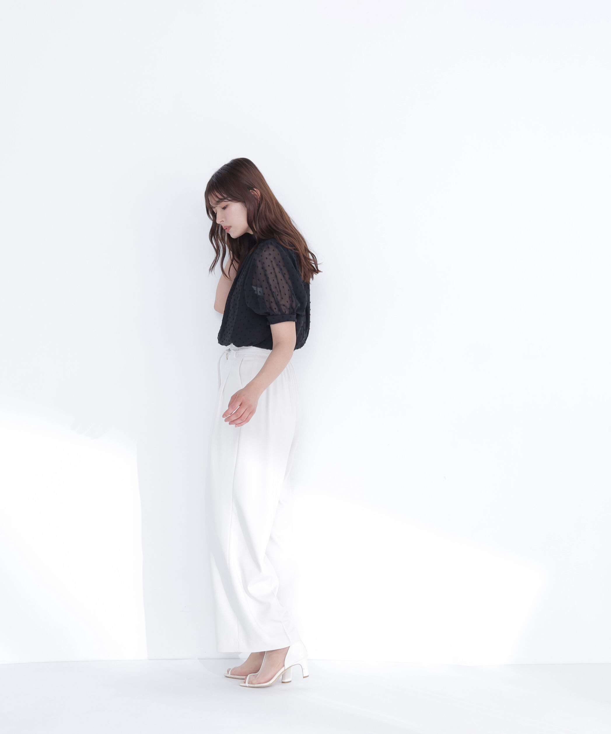  「カットドビーハイネックブラウス」|シャツ・ブラウス|