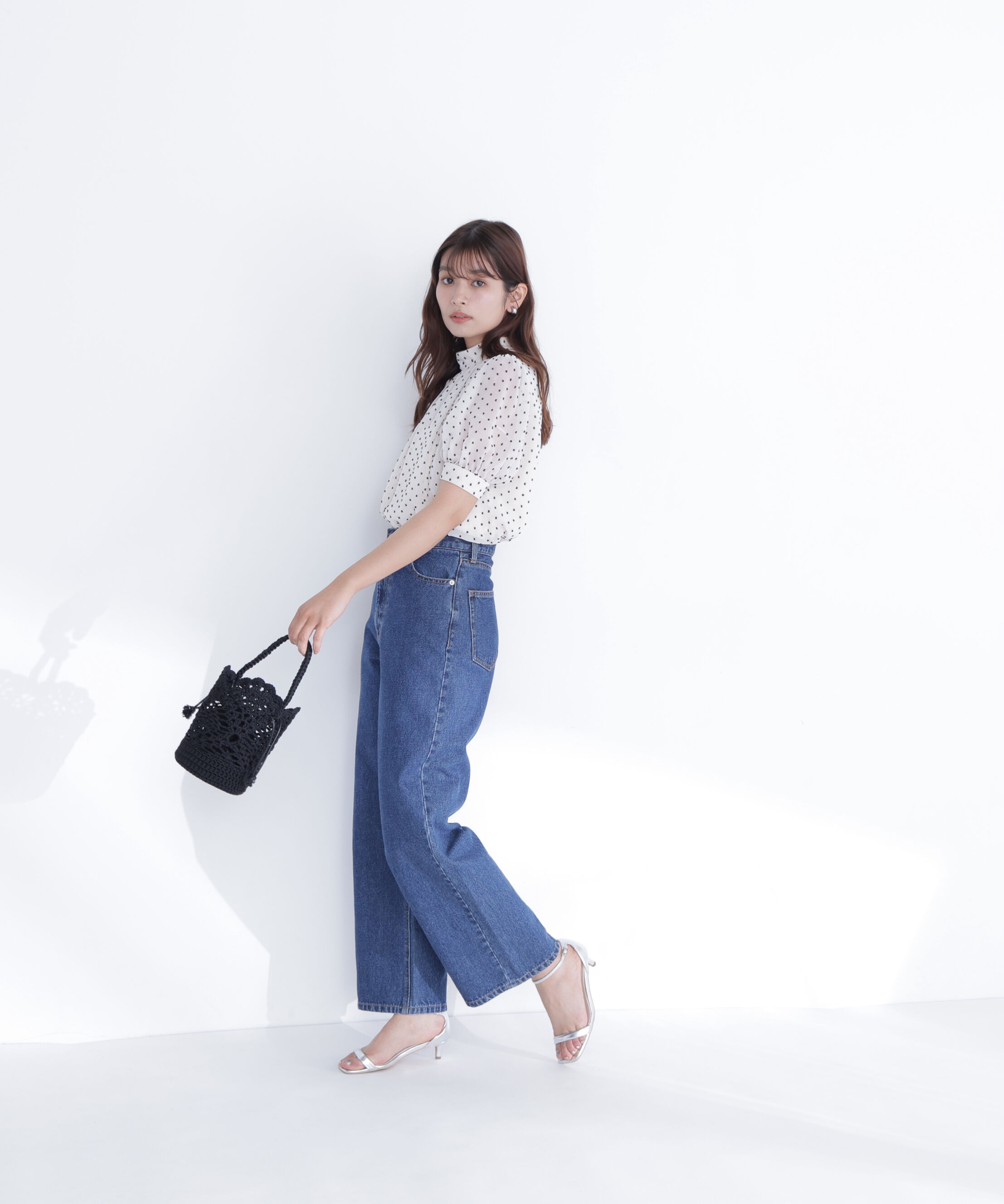  「カットドビーハイネックブラウス」|シャツ・ブラウス|