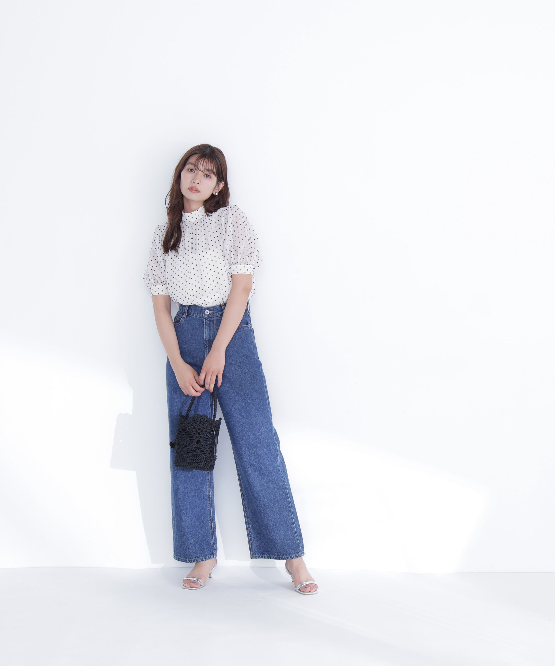  「カットドビーハイネックブラウス」|シャツ・ブラウス|