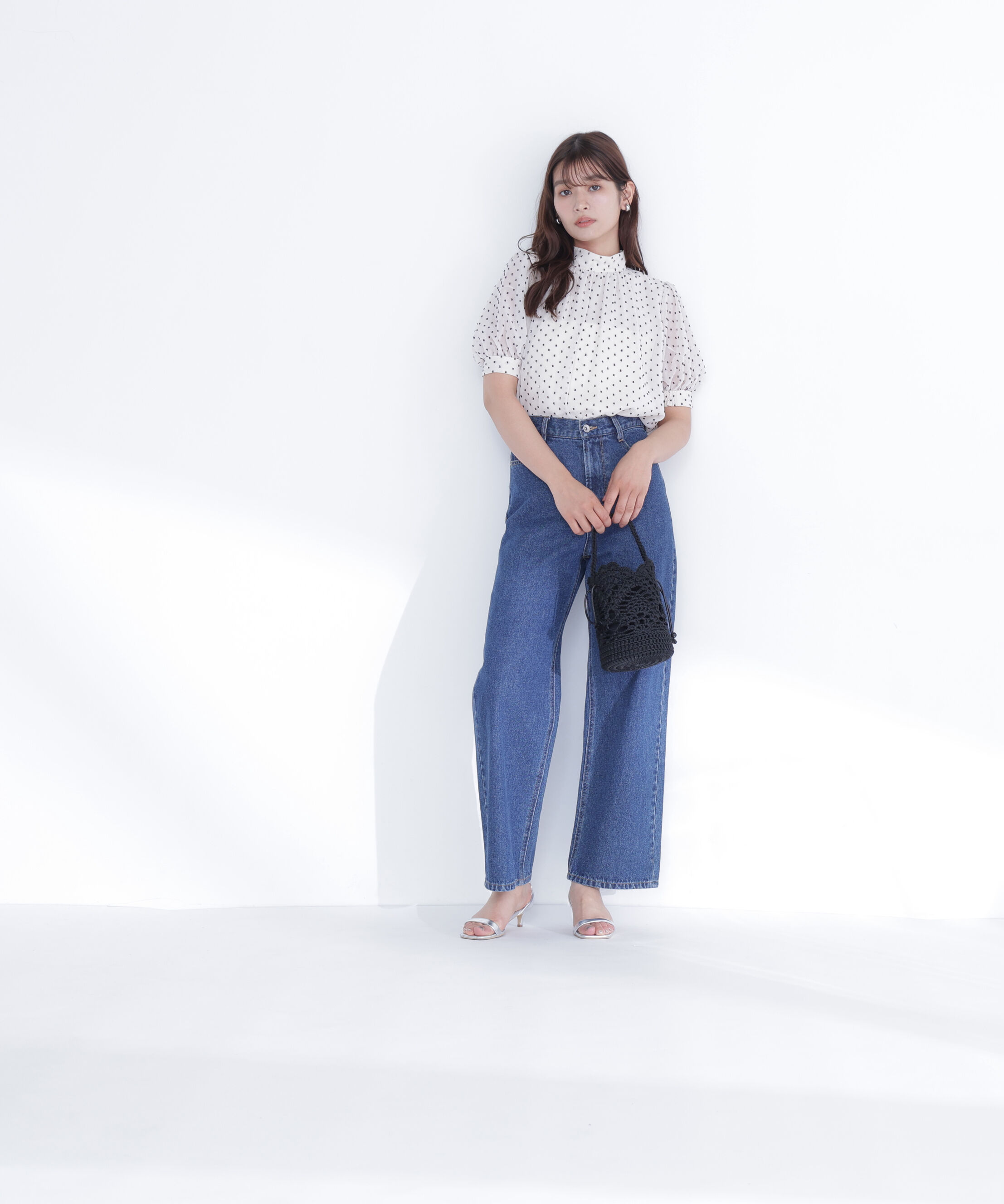  「カットドビーハイネックブラウス」|シャツ・ブラウス|