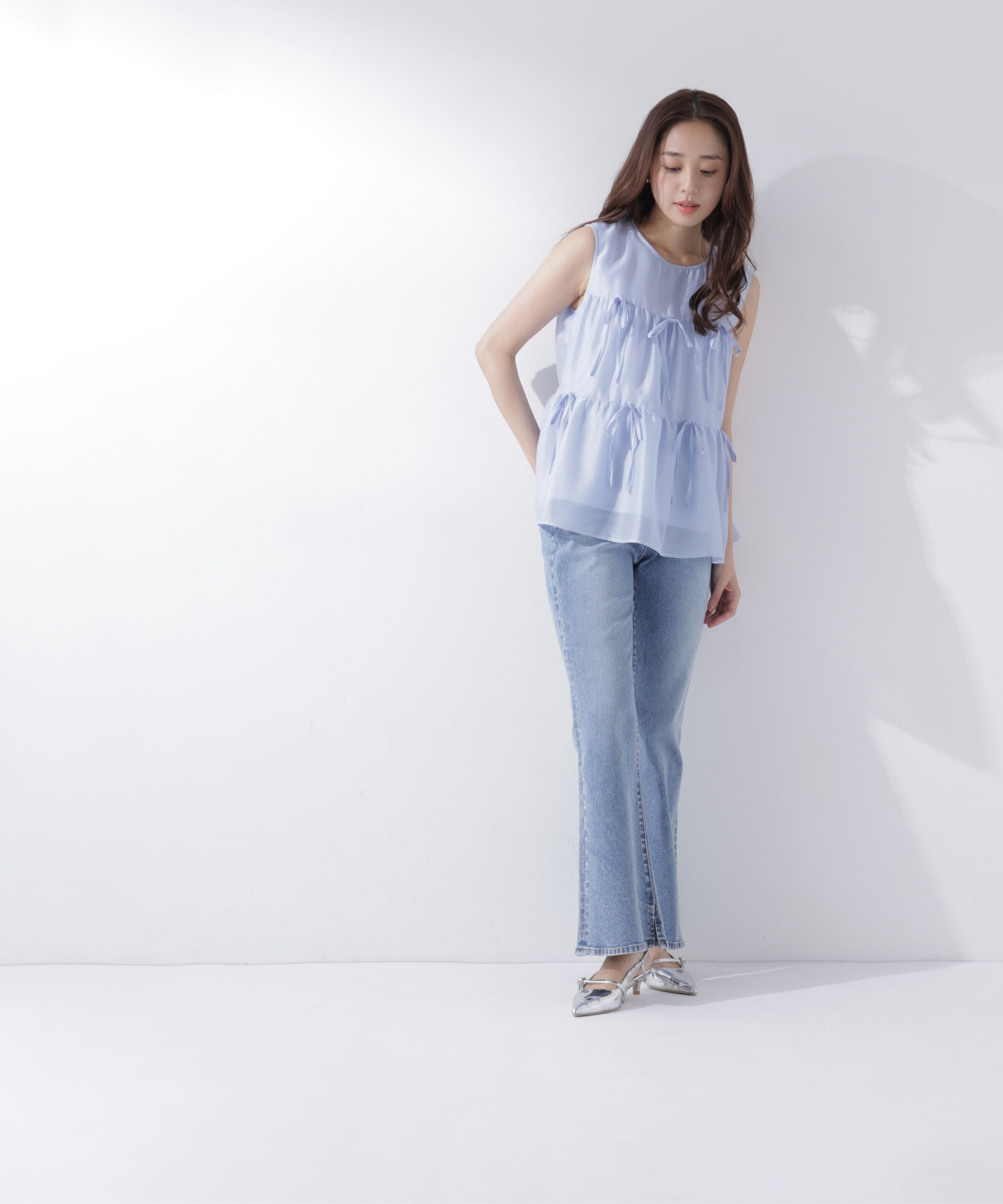  「リボンティアードチュニックブラウス」|シャツ・ブラウス|