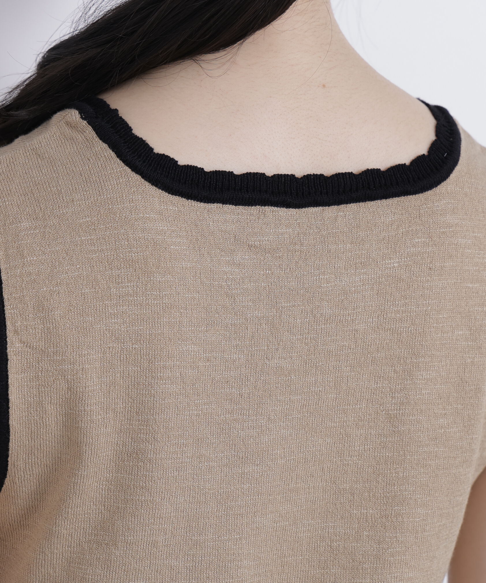  「柄編みスカーフ付ニット」|ニット・セーター|