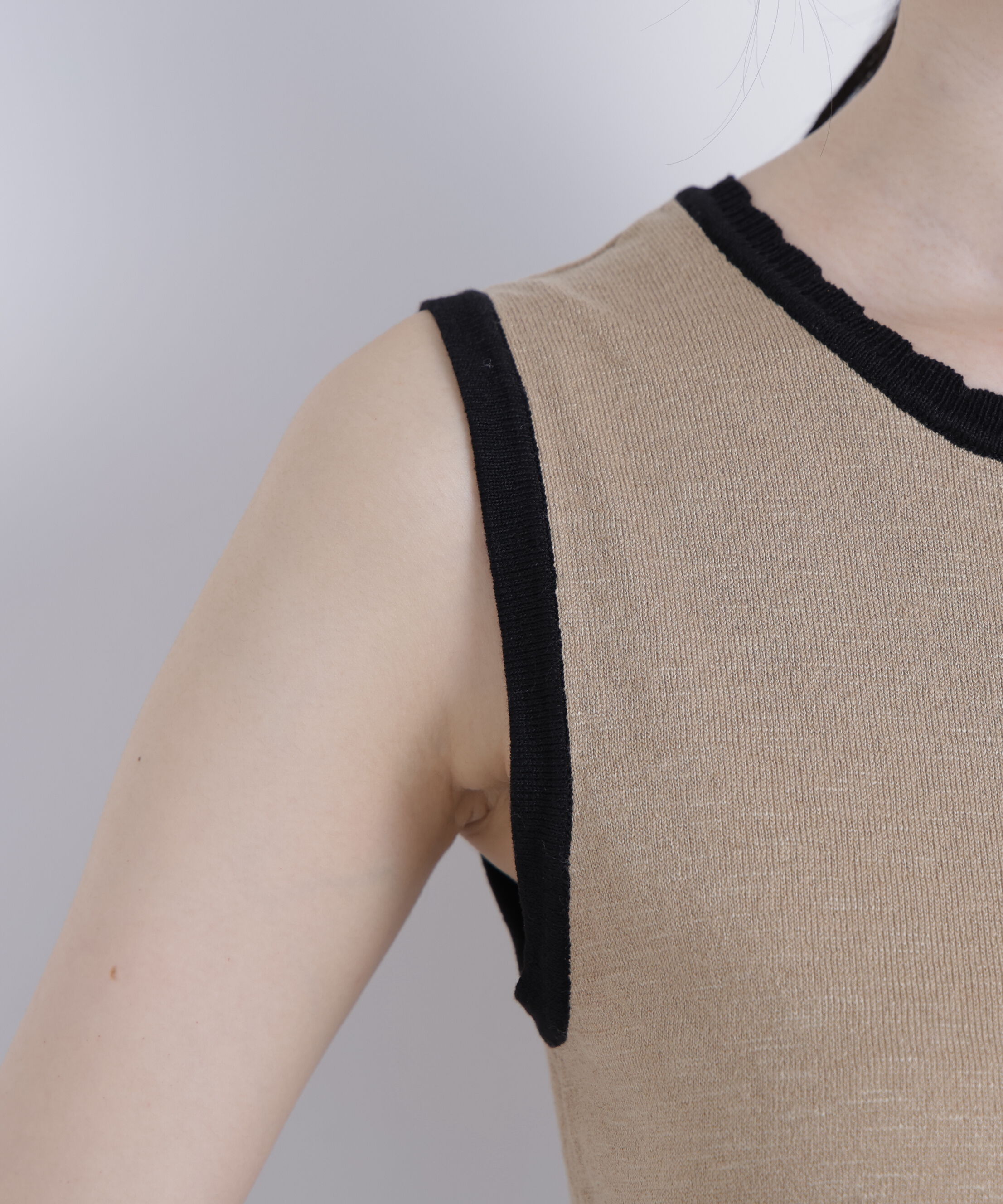  「柄編みスカーフ付ニット」|ニット・セーター|