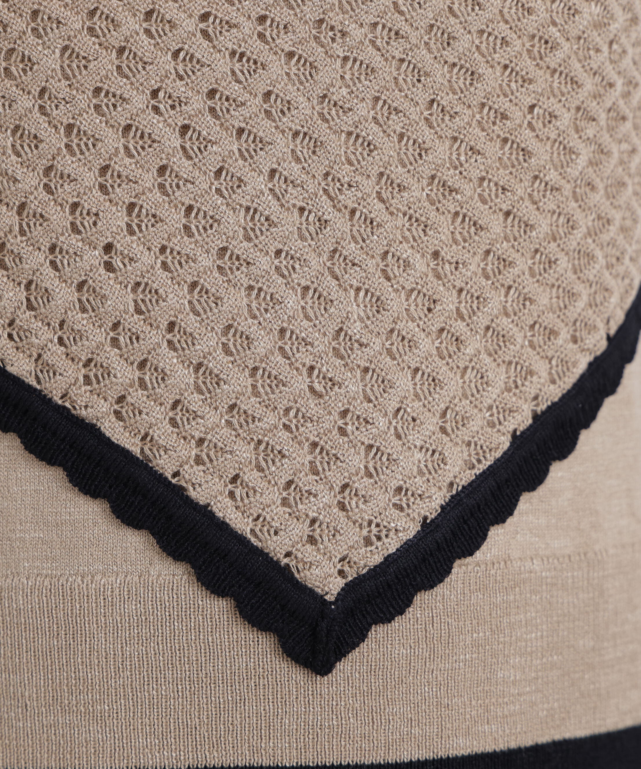  「柄編みスカーフ付ニット」|ニット・セーター|