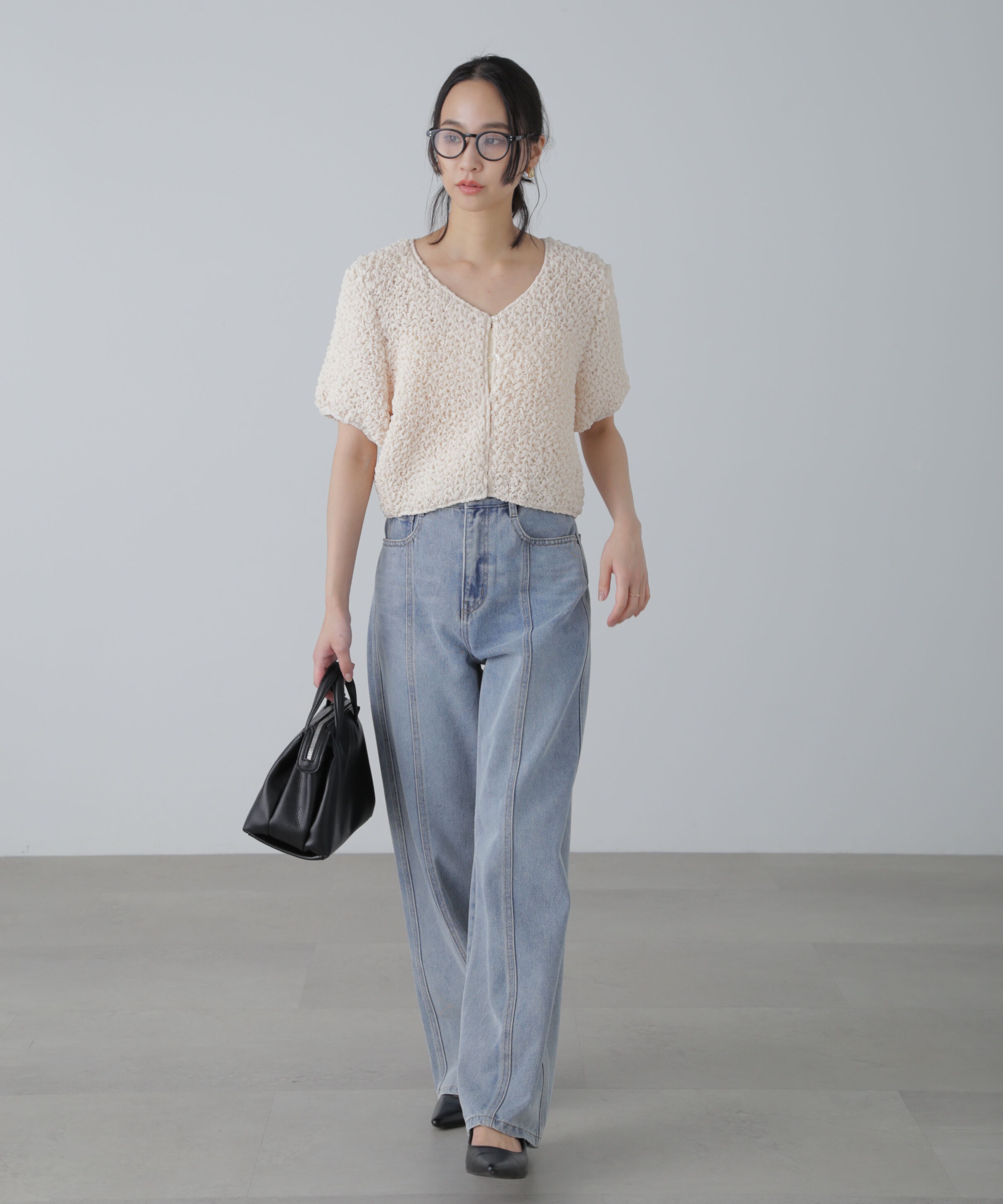  「前後2wayポコポコクロップドブラウス」|シャツ・ブラウス|