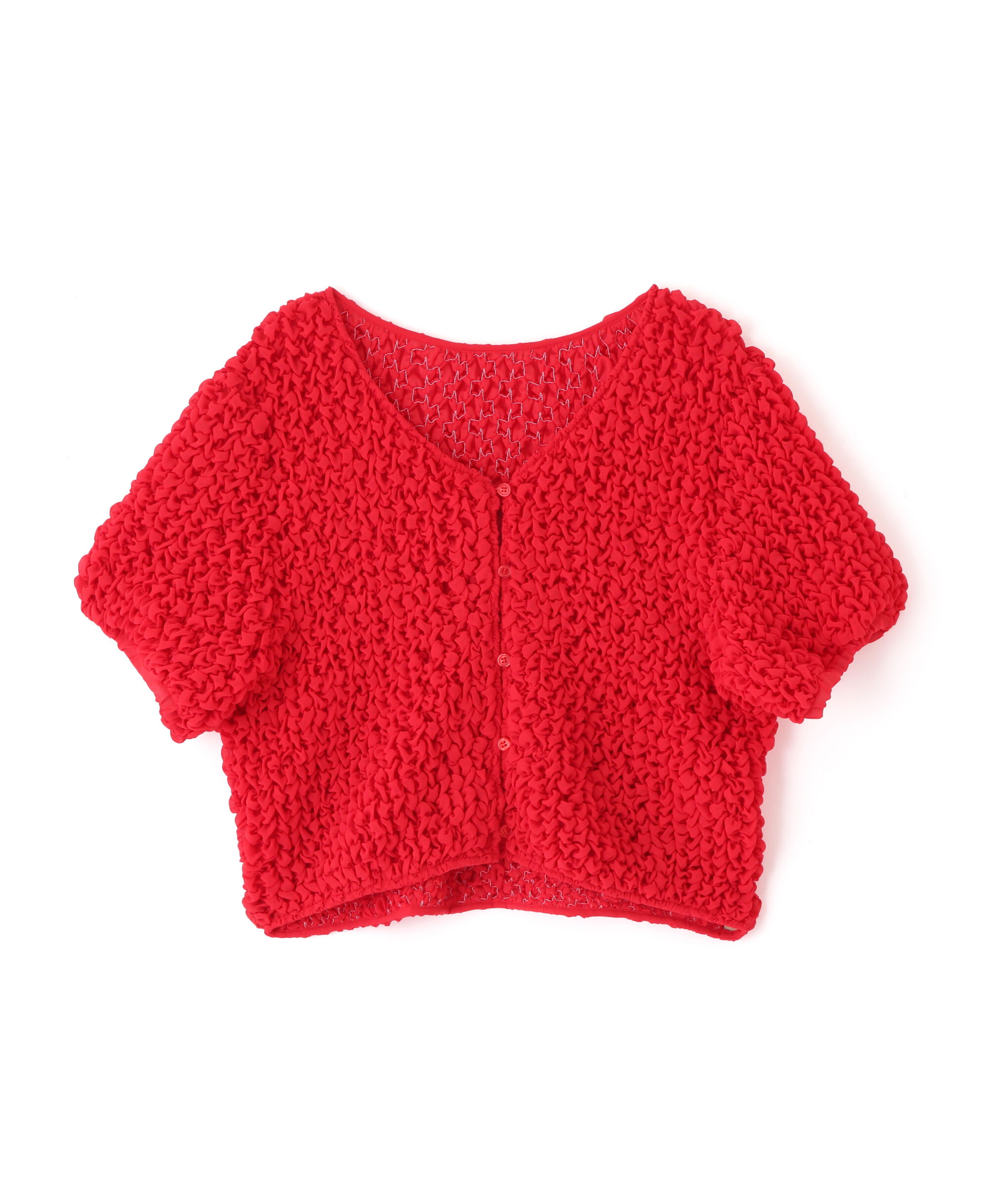  「前後2wayポコポコクロップドブラウス」|シャツ・ブラウス|