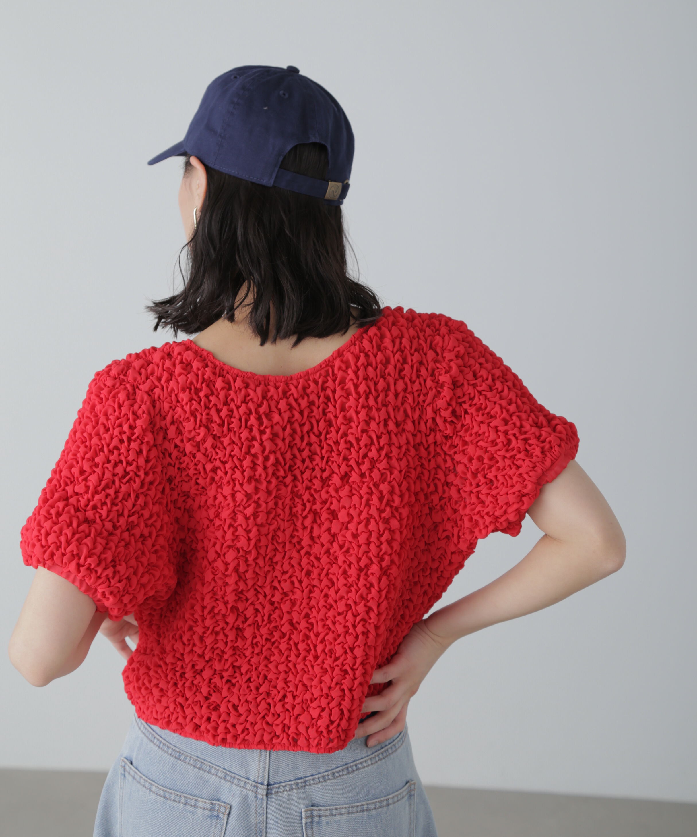  「前後2wayポコポコクロップドブラウス」|シャツ・ブラウス|