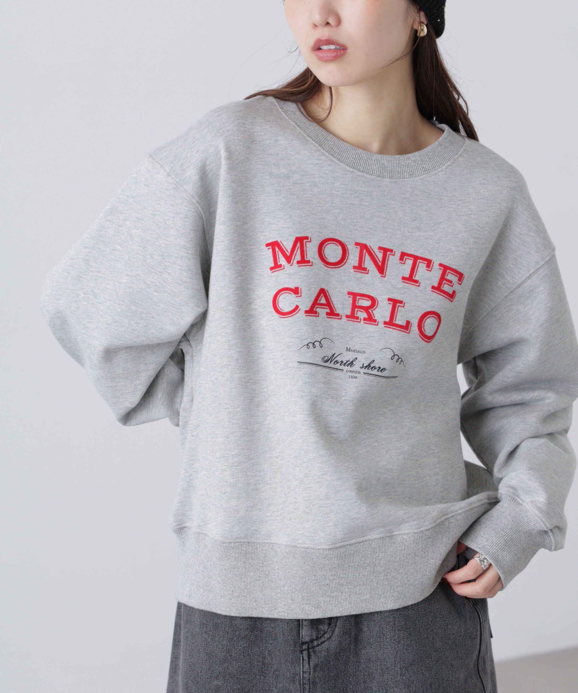  「フロッキーロゴ刺繍スウェット」|Tシャツ・カットソー|