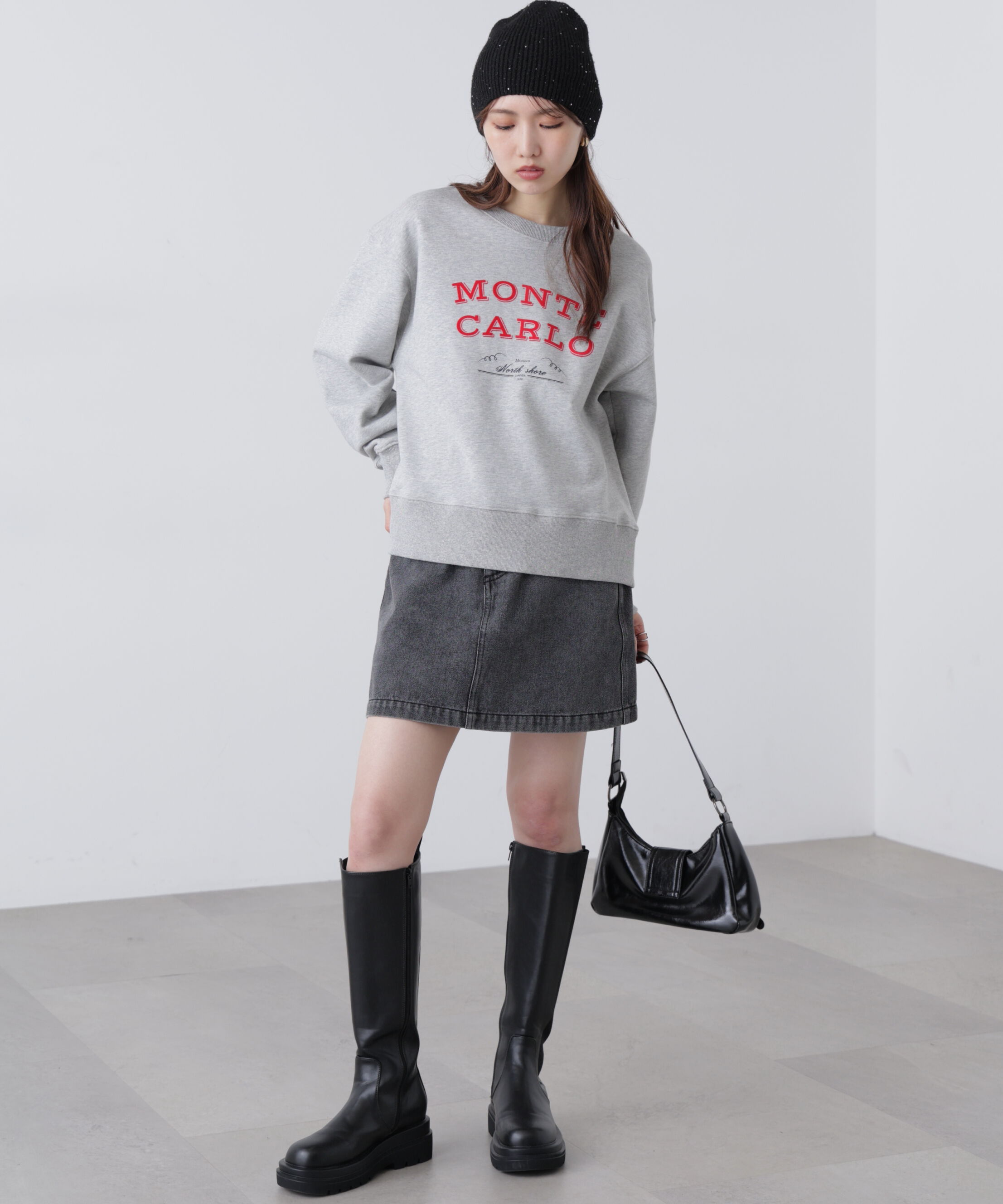  「フロッキーロゴ刺繍スウェット」|Tシャツ・カットソー|