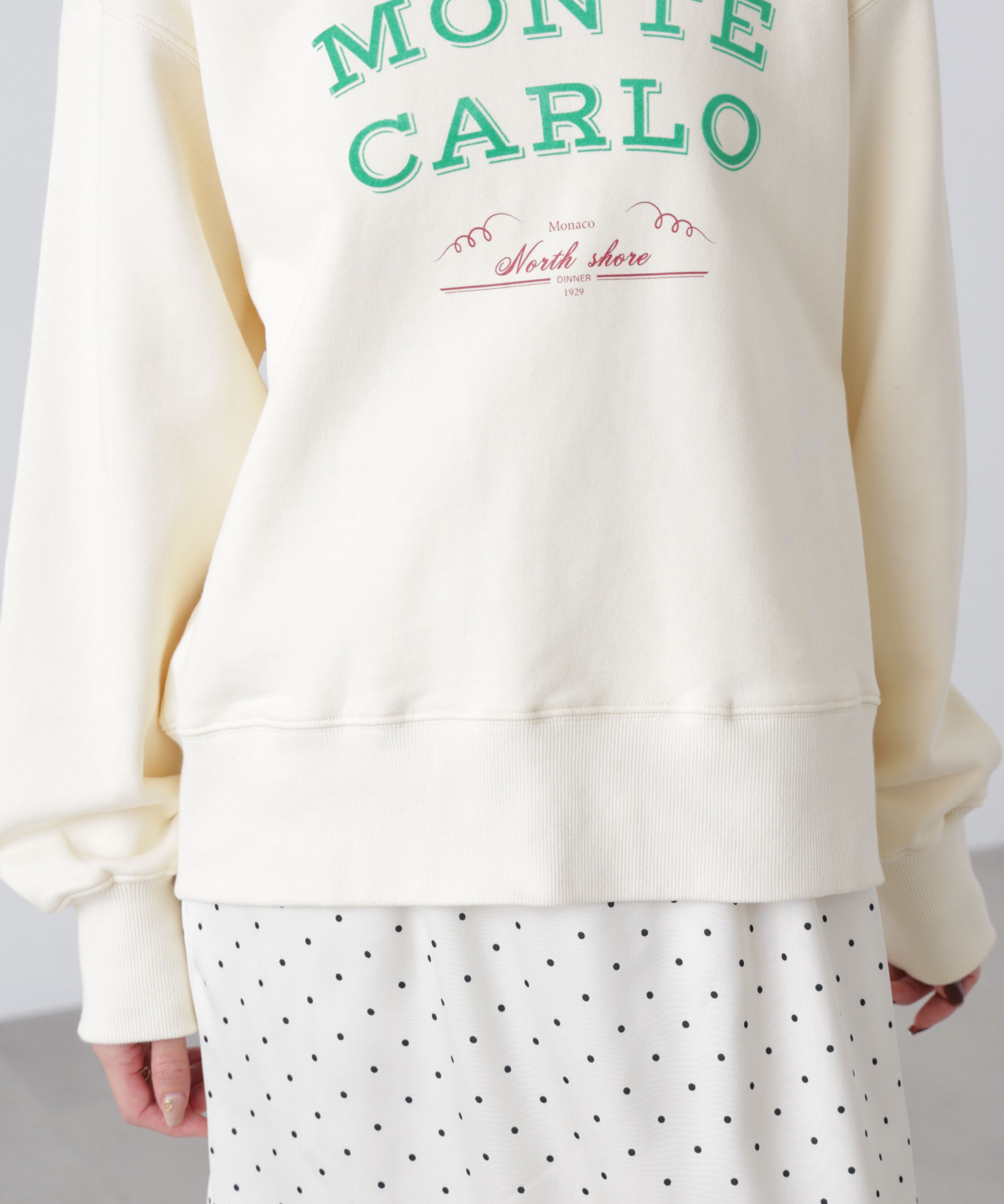  「フロッキーロゴ刺繍スウェット」|Tシャツ・カットソー|