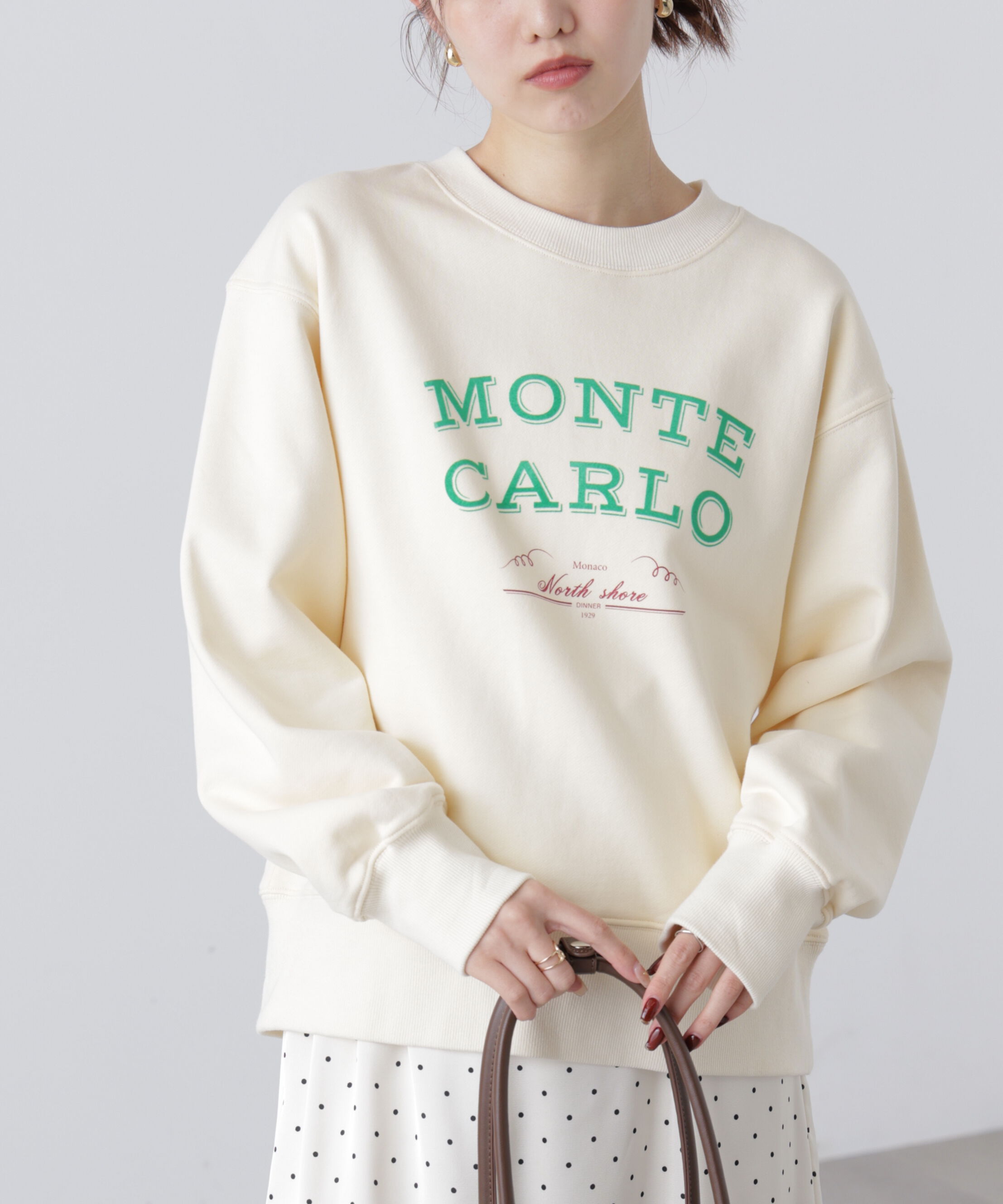  「フロッキーロゴ刺繍スウェット」|Tシャツ・カットソー|