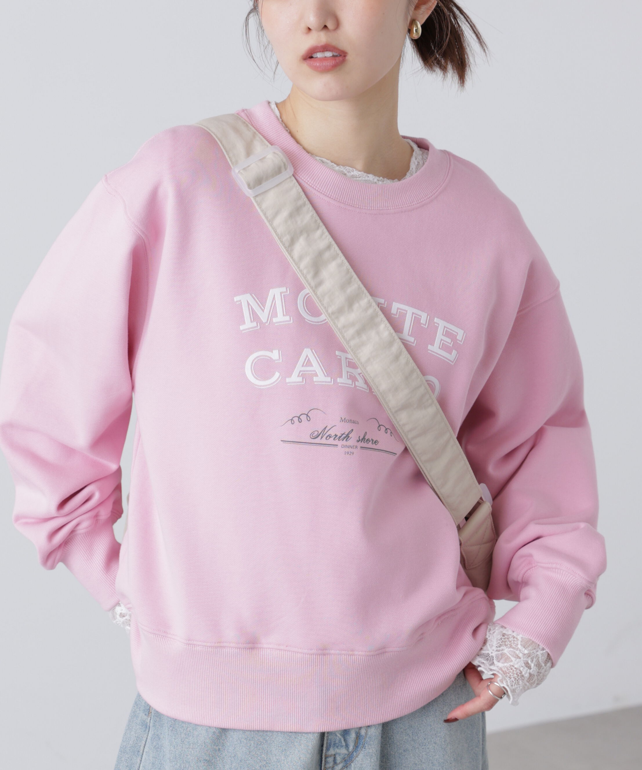  「フロッキーロゴ刺繍スウェット」|Tシャツ・カットソー|