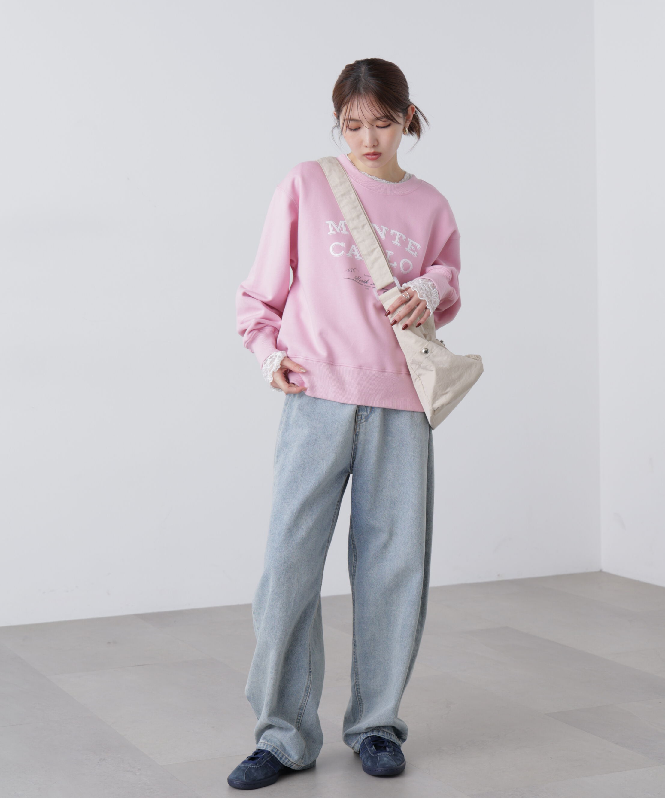  「フロッキーロゴ刺繍スウェット」|Tシャツ・カットソー|