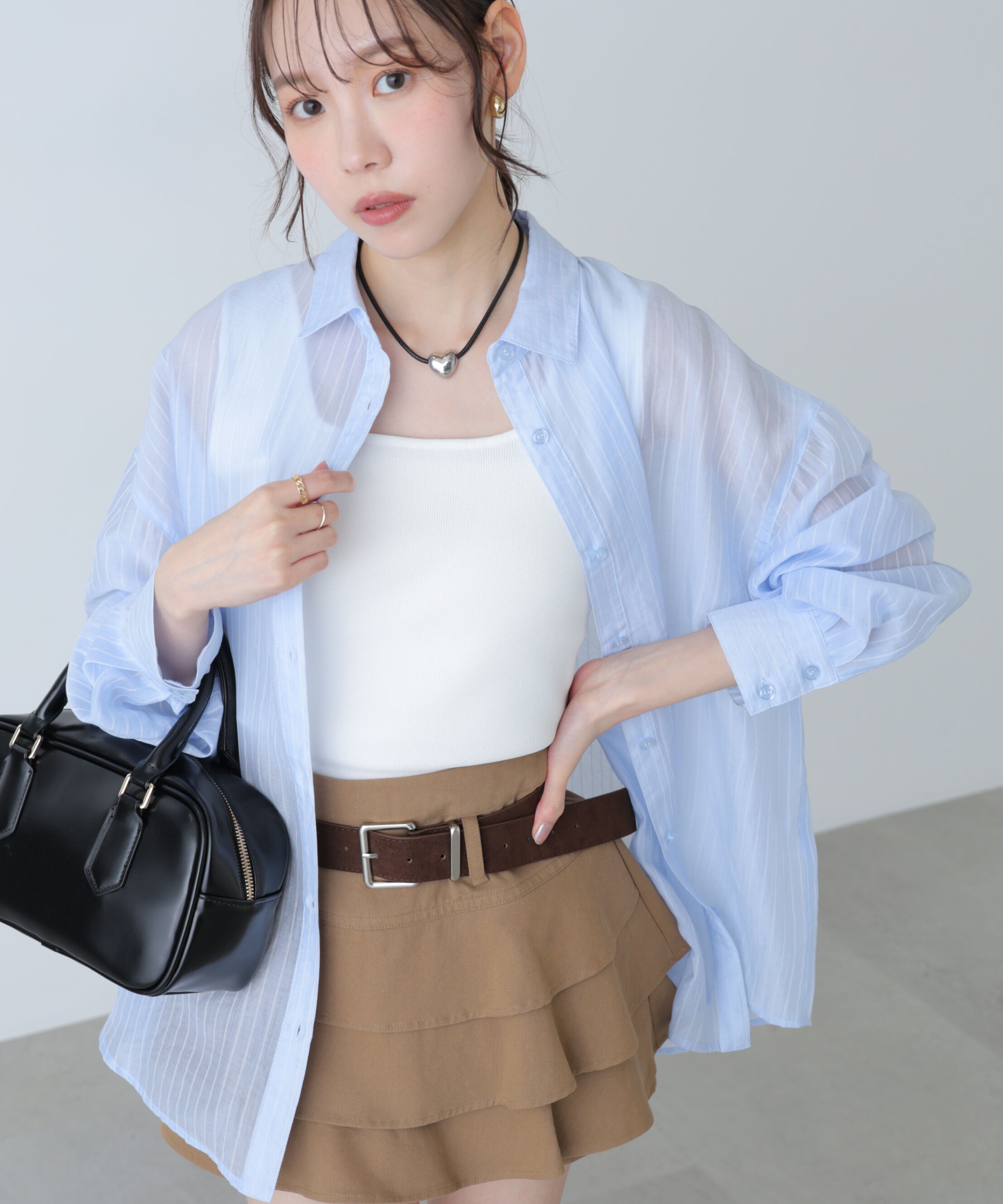  「シアーダブルストライプシャツ」|シャツ・ブラウス|