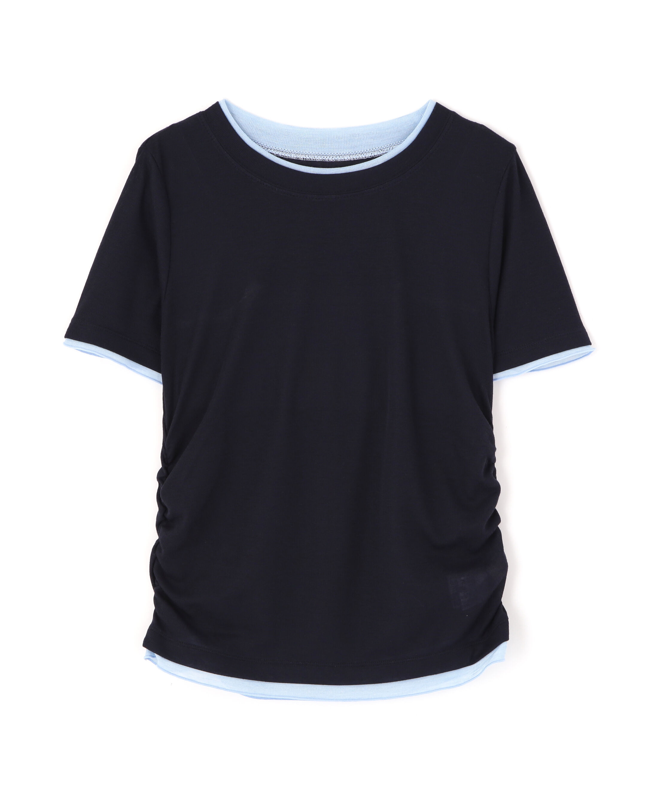  「レイヤード風半袖カットソー」|Tシャツ・カットソー|