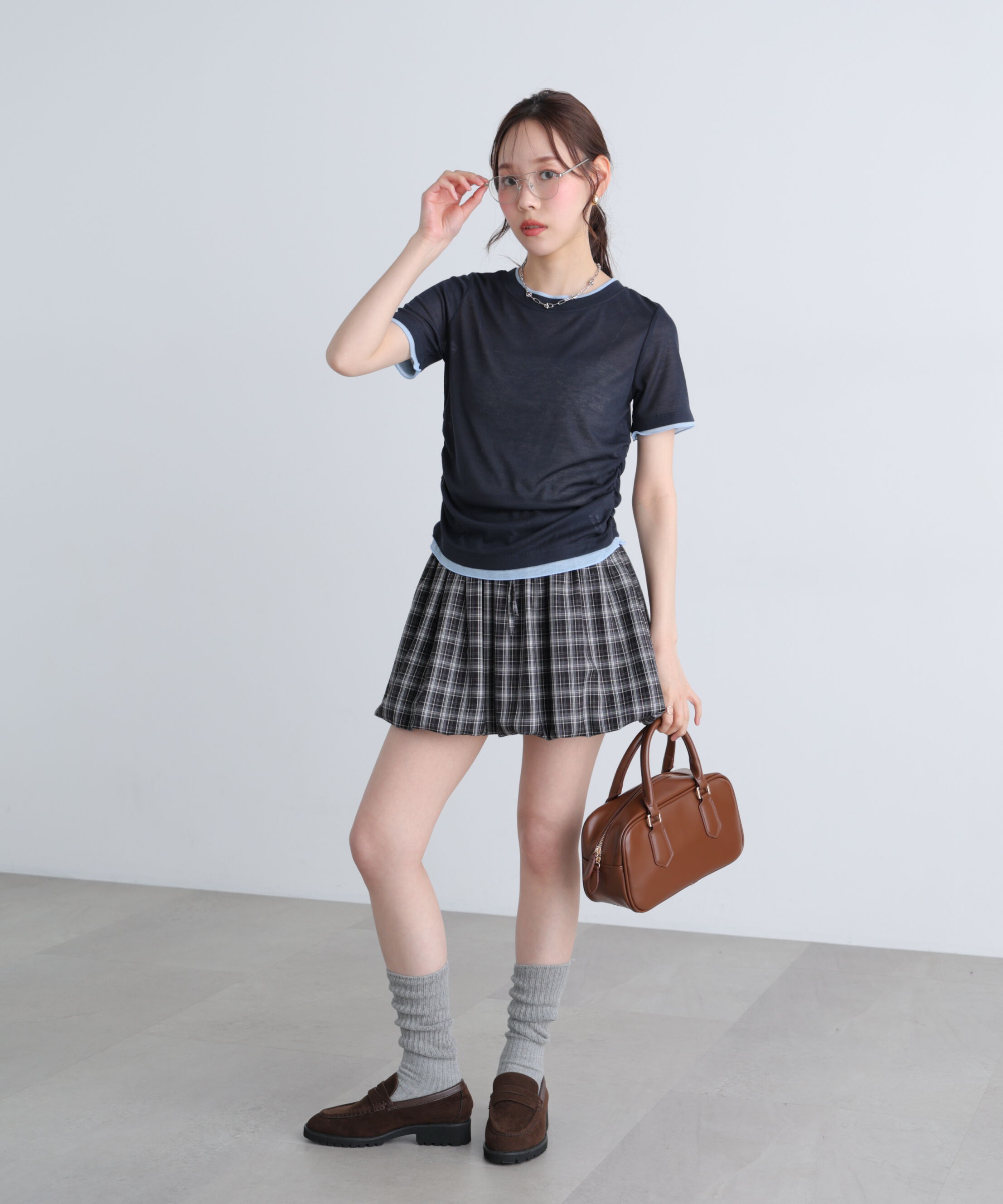  「レイヤード風半袖カットソー」|Tシャツ・カットソー|