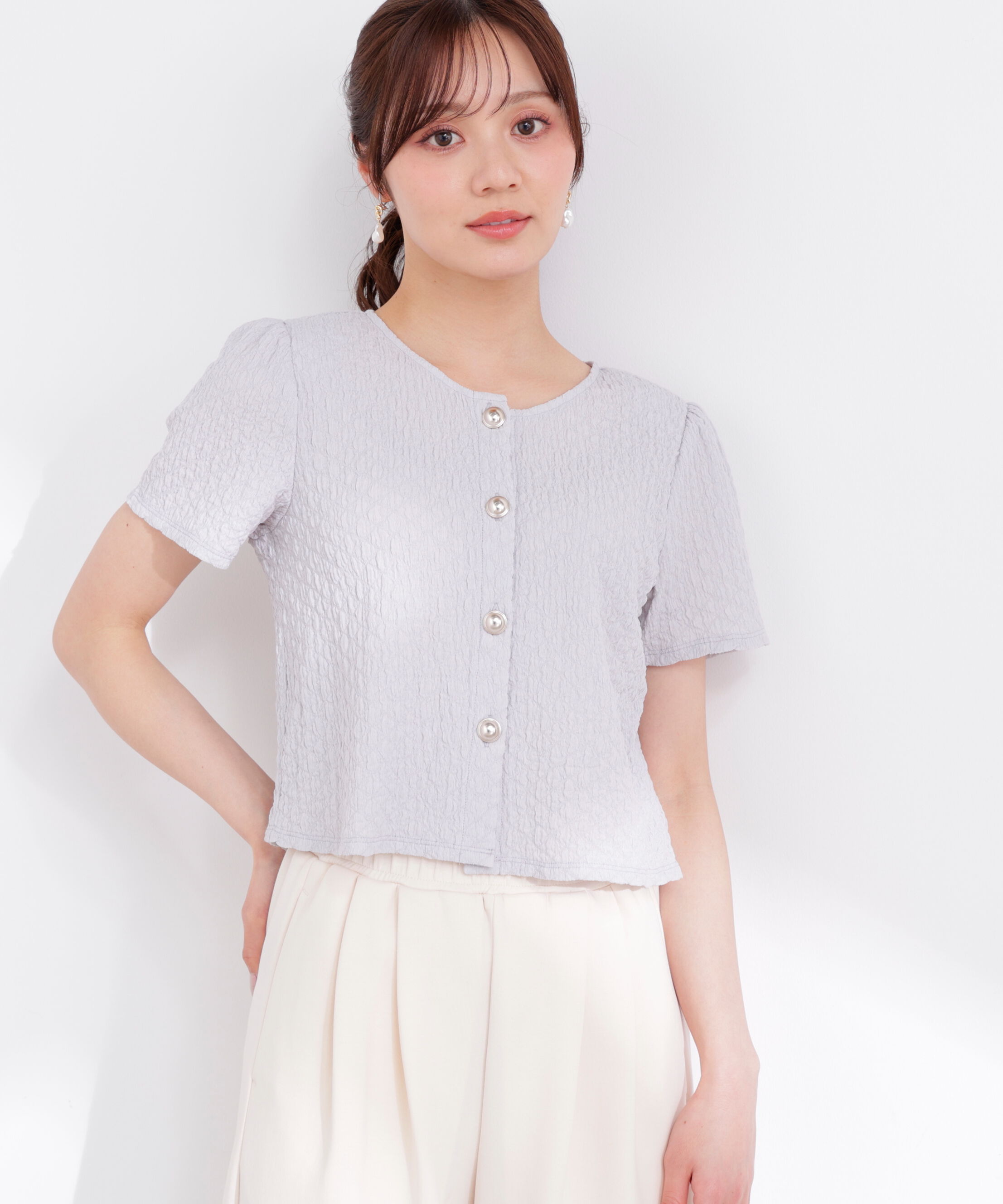 PROPORTION BODY DRESSING「シャーリングカットカーディガン 26SS」|カーディガン|