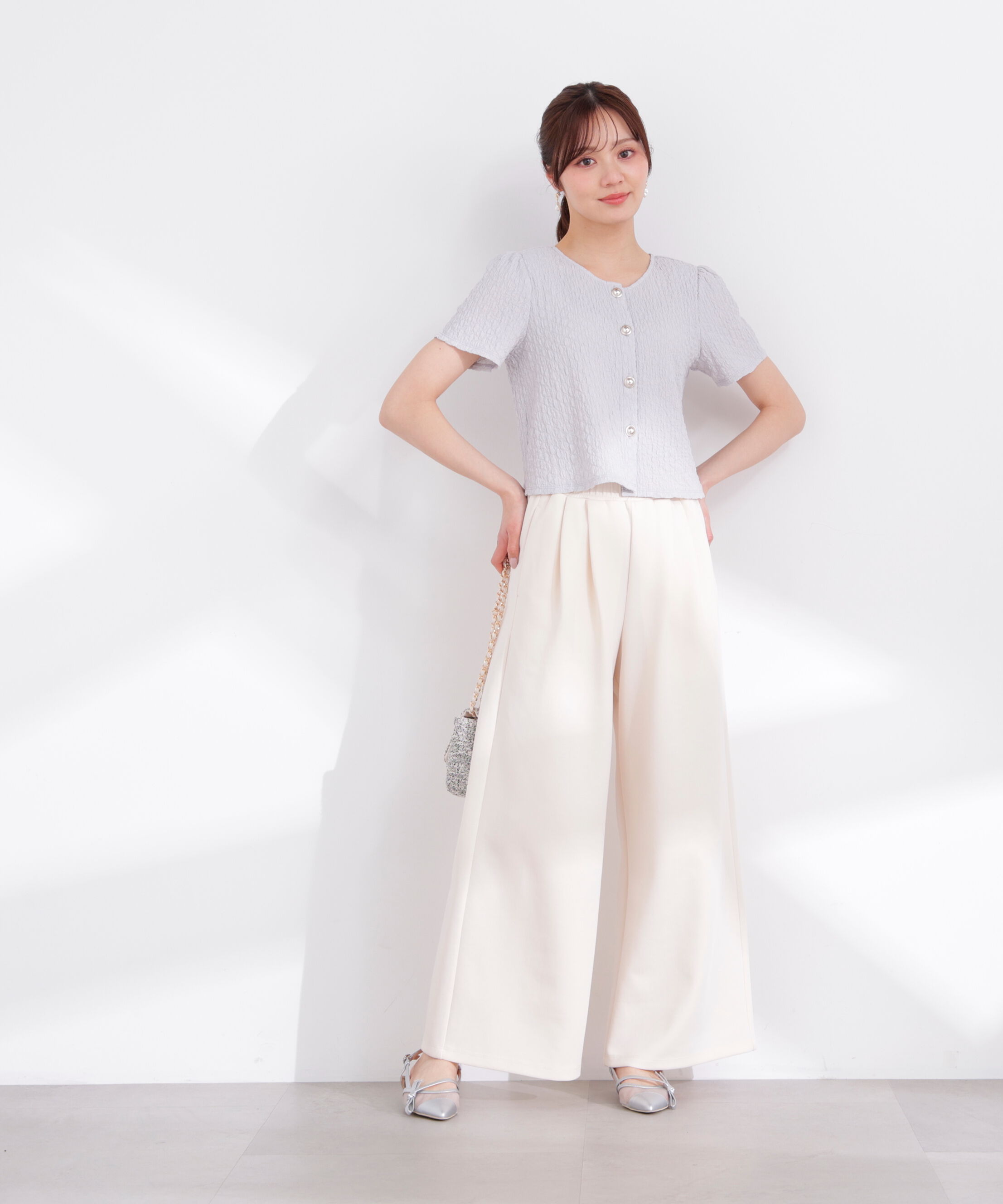 PROPORTION BODY DRESSING「シャーリングカットカーディガン 26SS」|カーディガン|