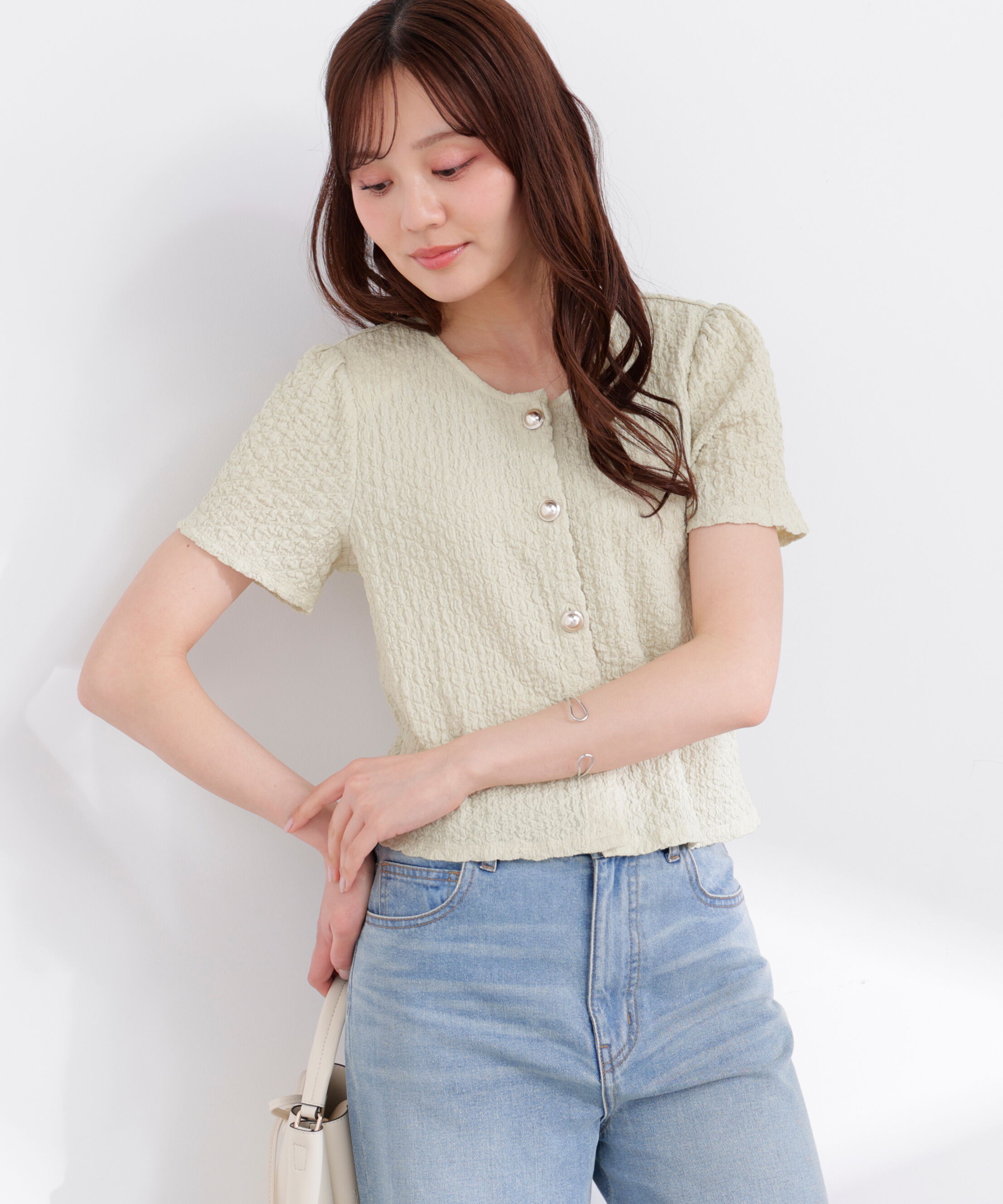 PROPORTION BODY DRESSING「シャーリングカットカーディガン 26SS」|カーディガン|