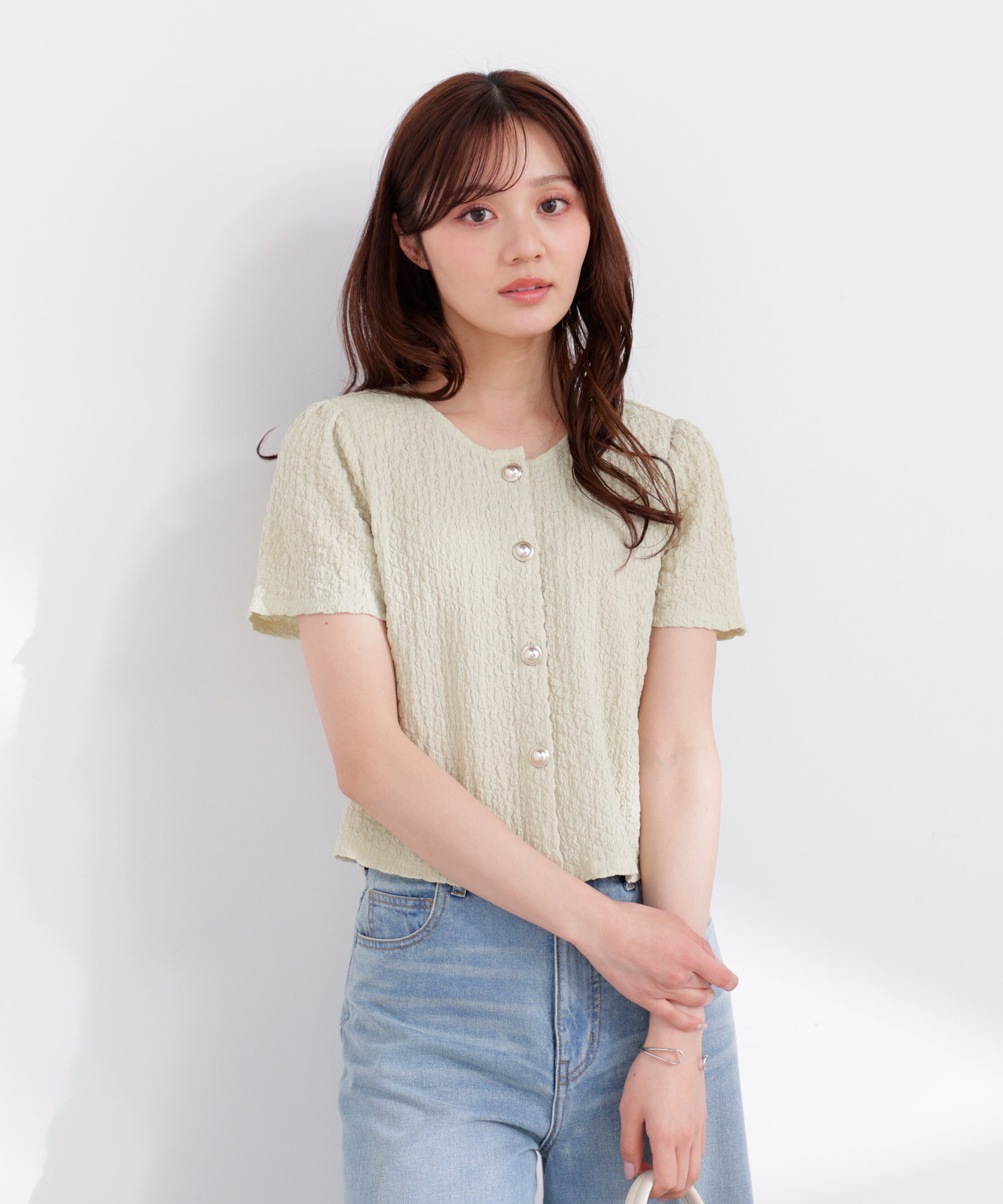 PROPORTION BODY DRESSING「シャーリングカットカーディガン 26SS」|カーディガン|