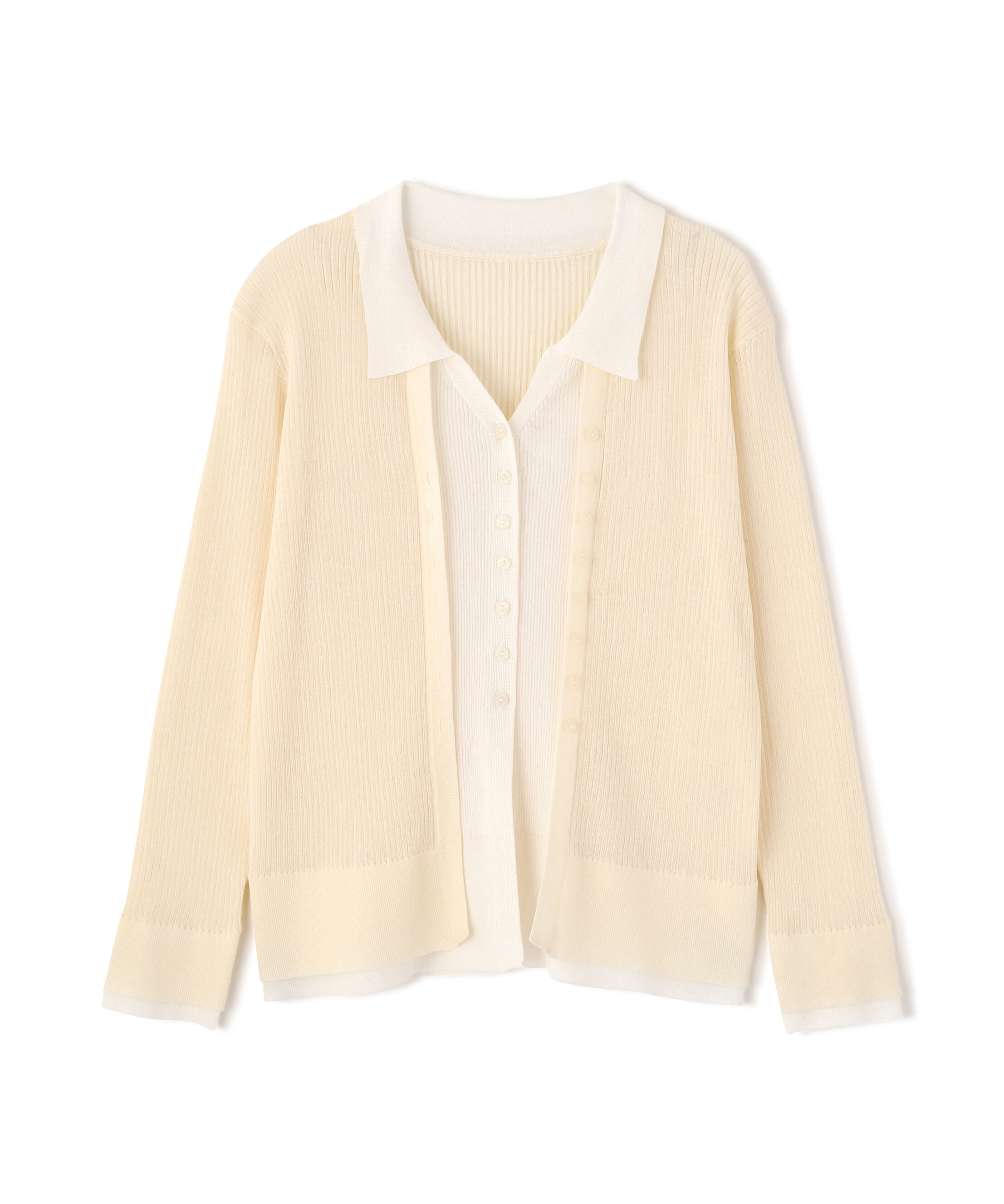 PROPORTION BODY DRESSING「＜今村朱里さんコラボ＞レイヤード風リブニット 26SS」|ニット・セーター|