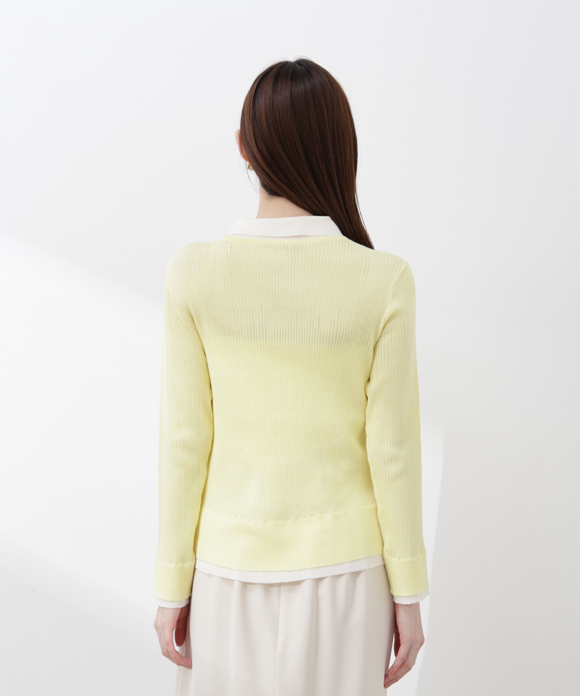 PROPORTION BODY DRESSING「＜今村朱里さんコラボ＞レイヤード風リブニット 26SS」|ニット・セーター|