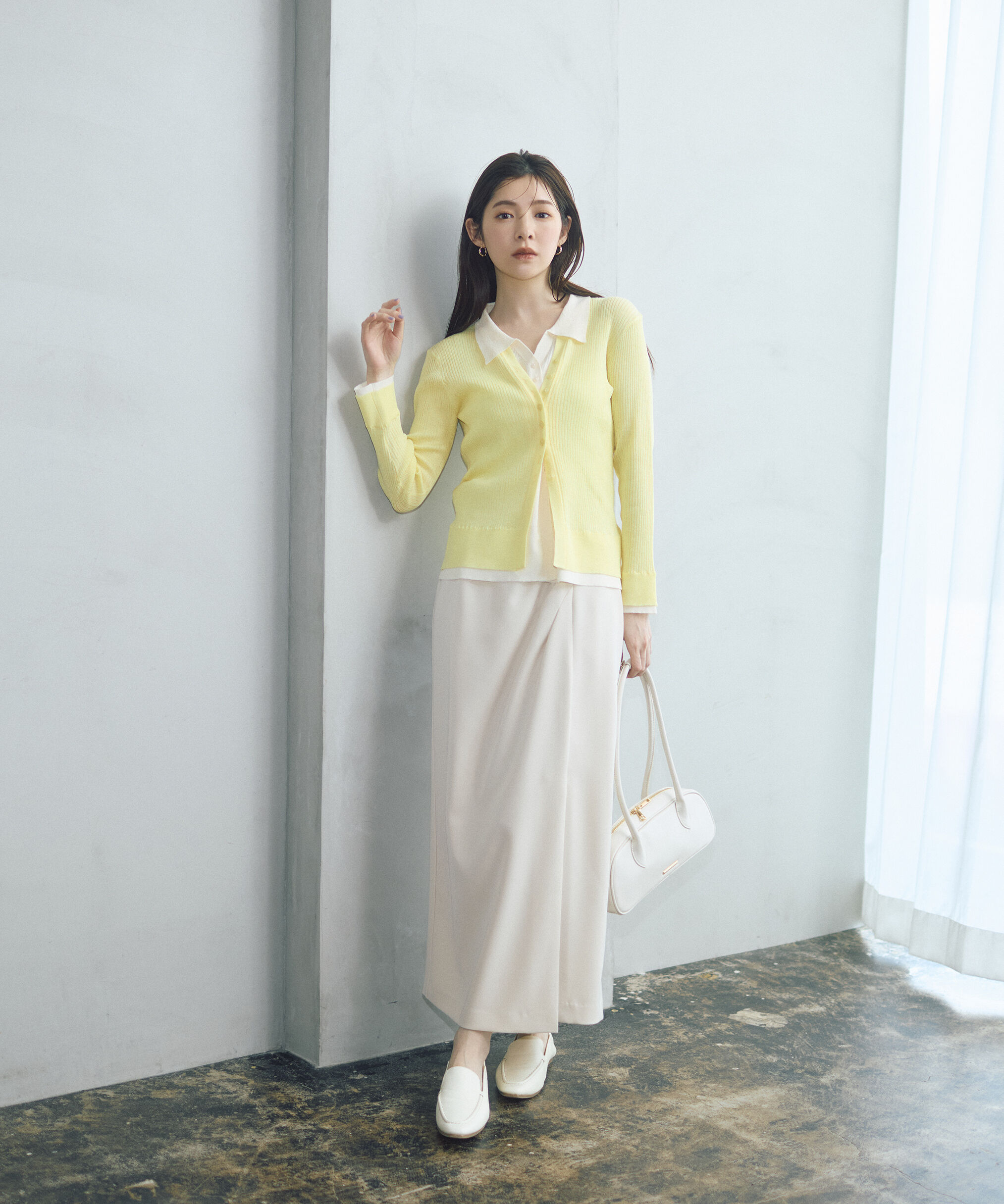 PROPORTION BODY DRESSING「＜今村朱里さんコラボ＞レイヤード風リブニット 26SS」|ニット・セーター|