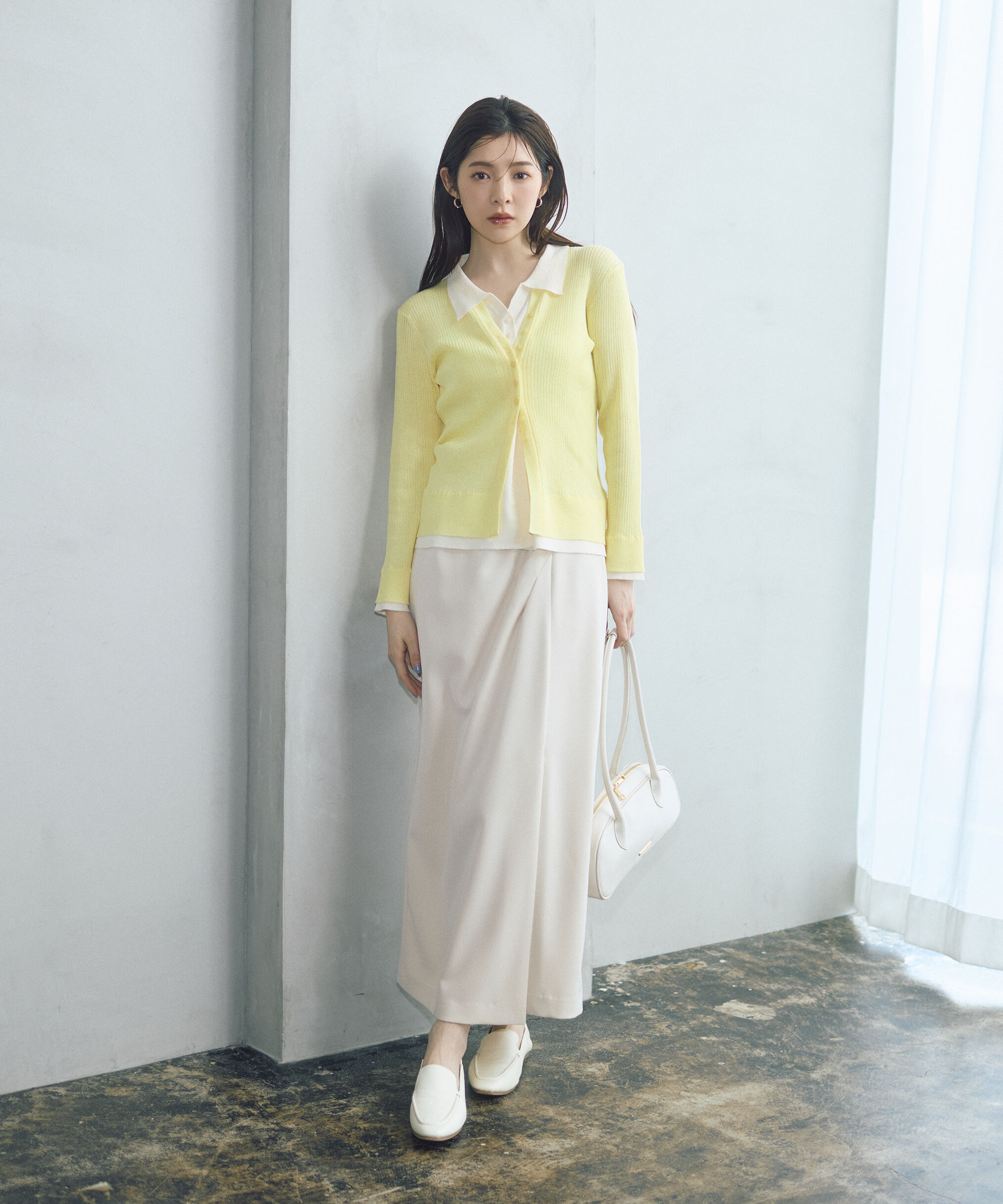 PROPORTION BODY DRESSING「＜今村朱里さんコラボ＞レイヤード風リブニット 26SS」|ニット・セーター|