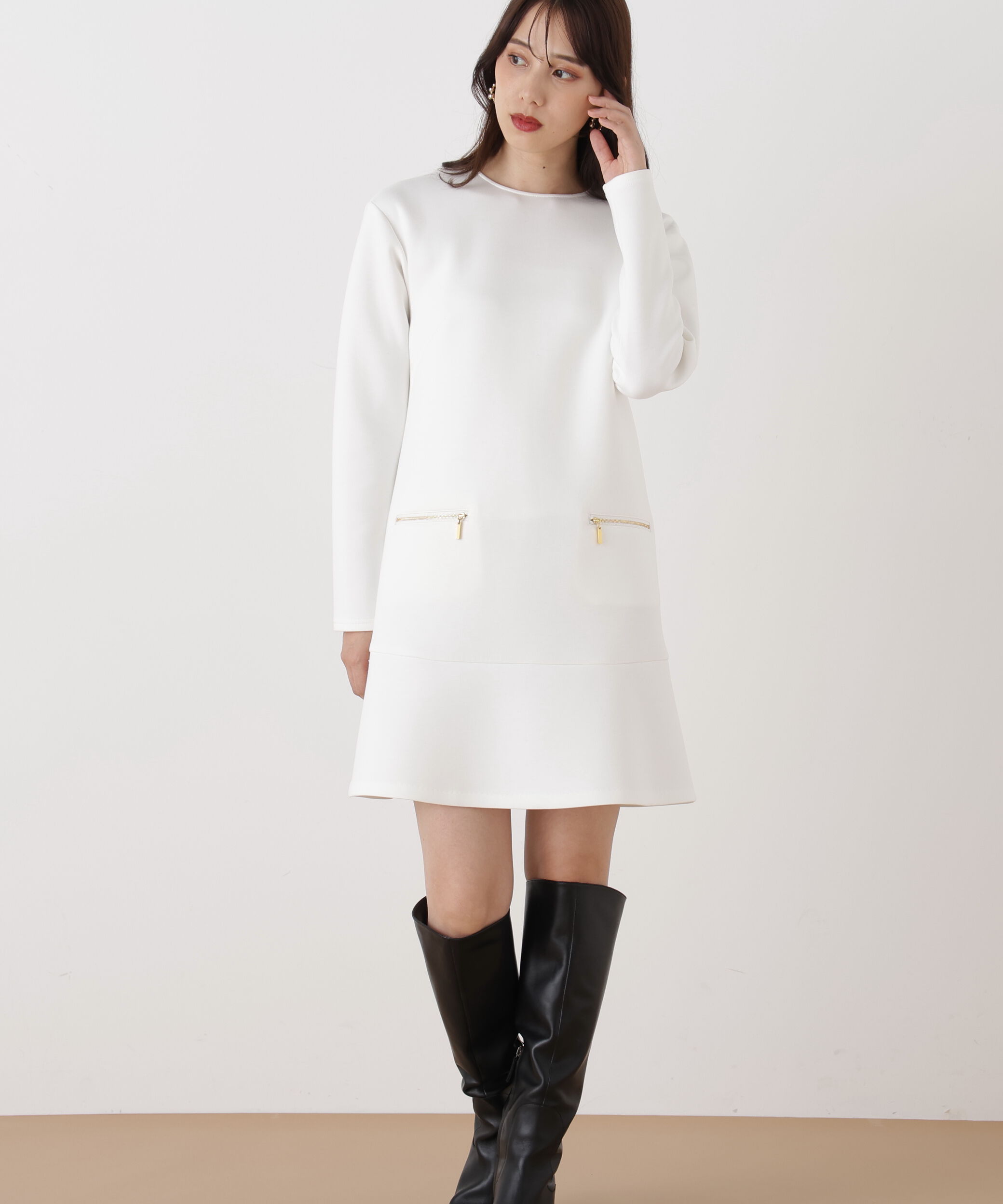  「◆ダンボールニットミニワンピース」|ワンピース|