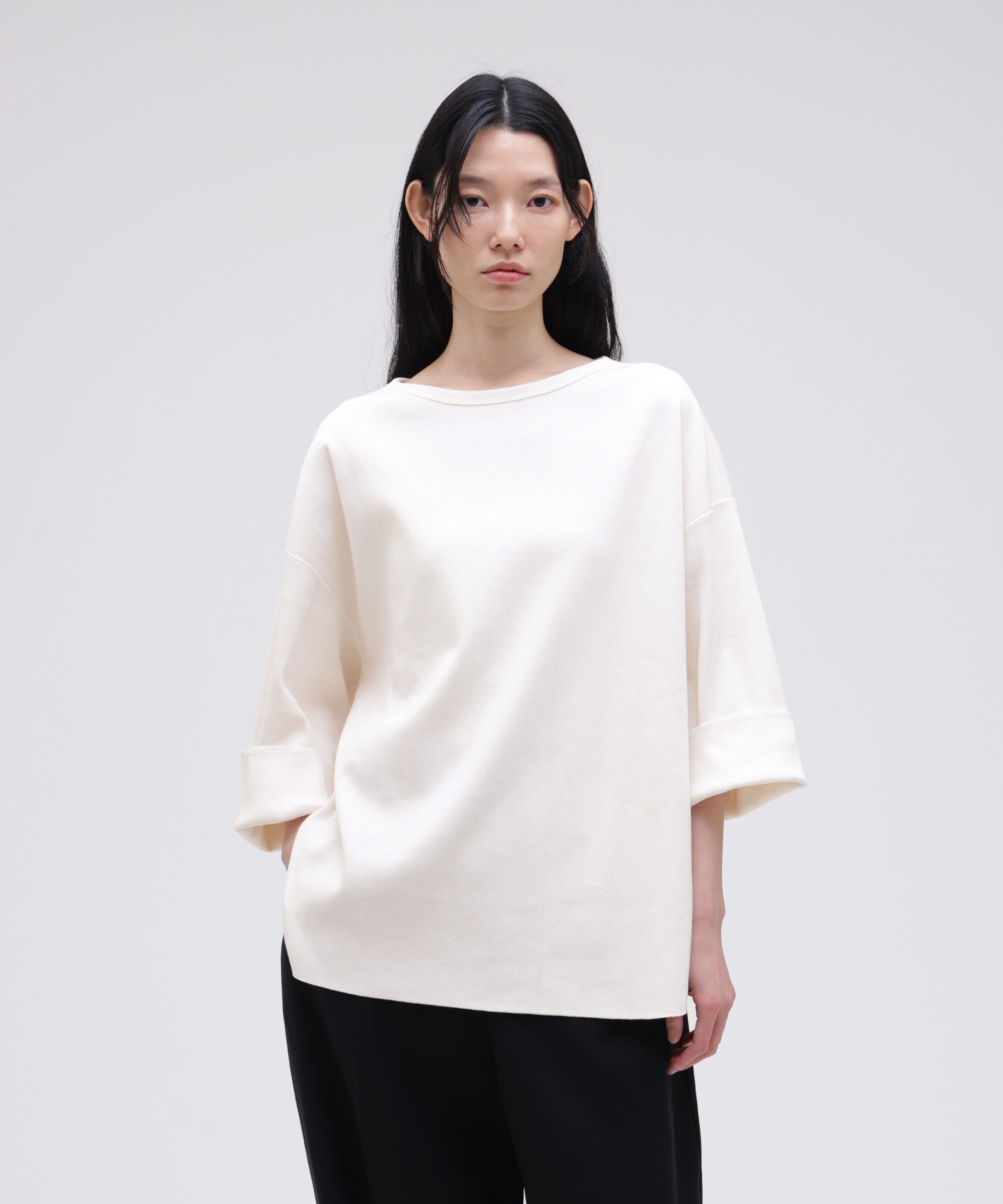 YLEVE 「YLEVE / COTTON RIB PULLOVER BIG」|Tシャツ・カットソー|ホワイト