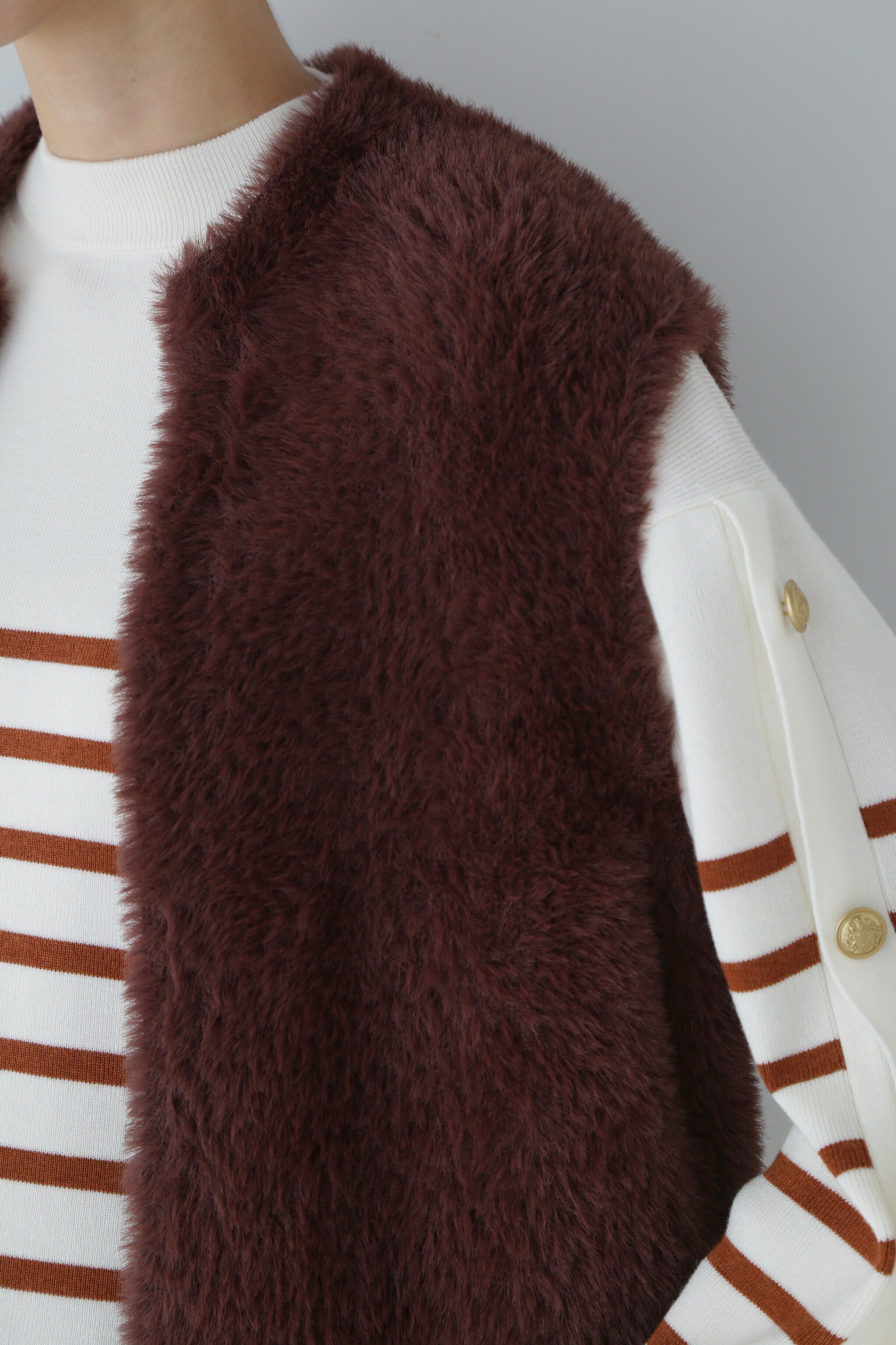  「◆フェイクファーベスト」|ニット・セーター|