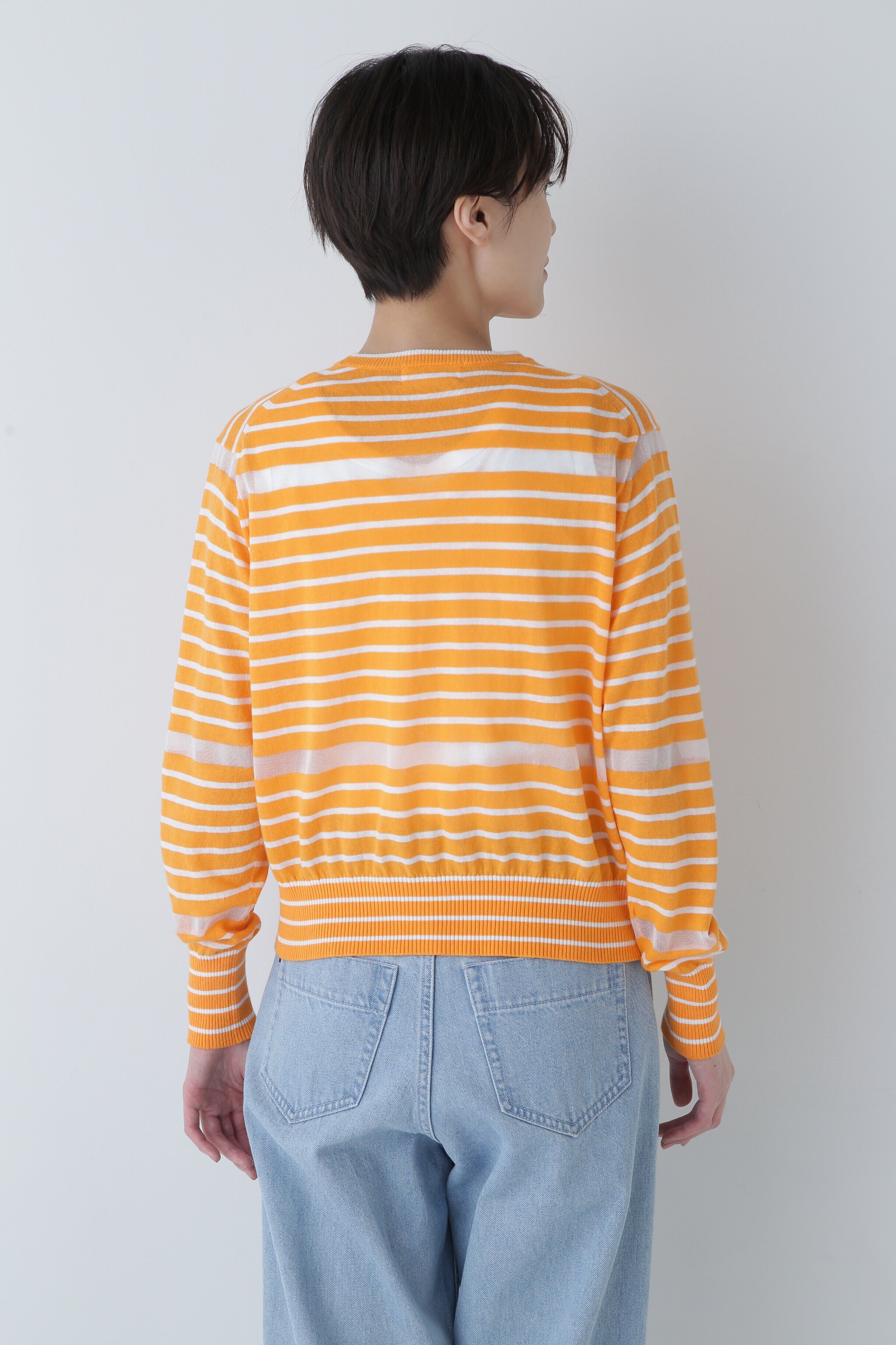  「◆シアーボーダーニット」|ニット・セーター|