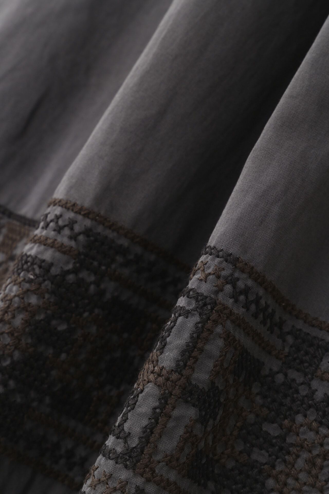  「◆インド刺繍コットンボイルスカート」|スカート|