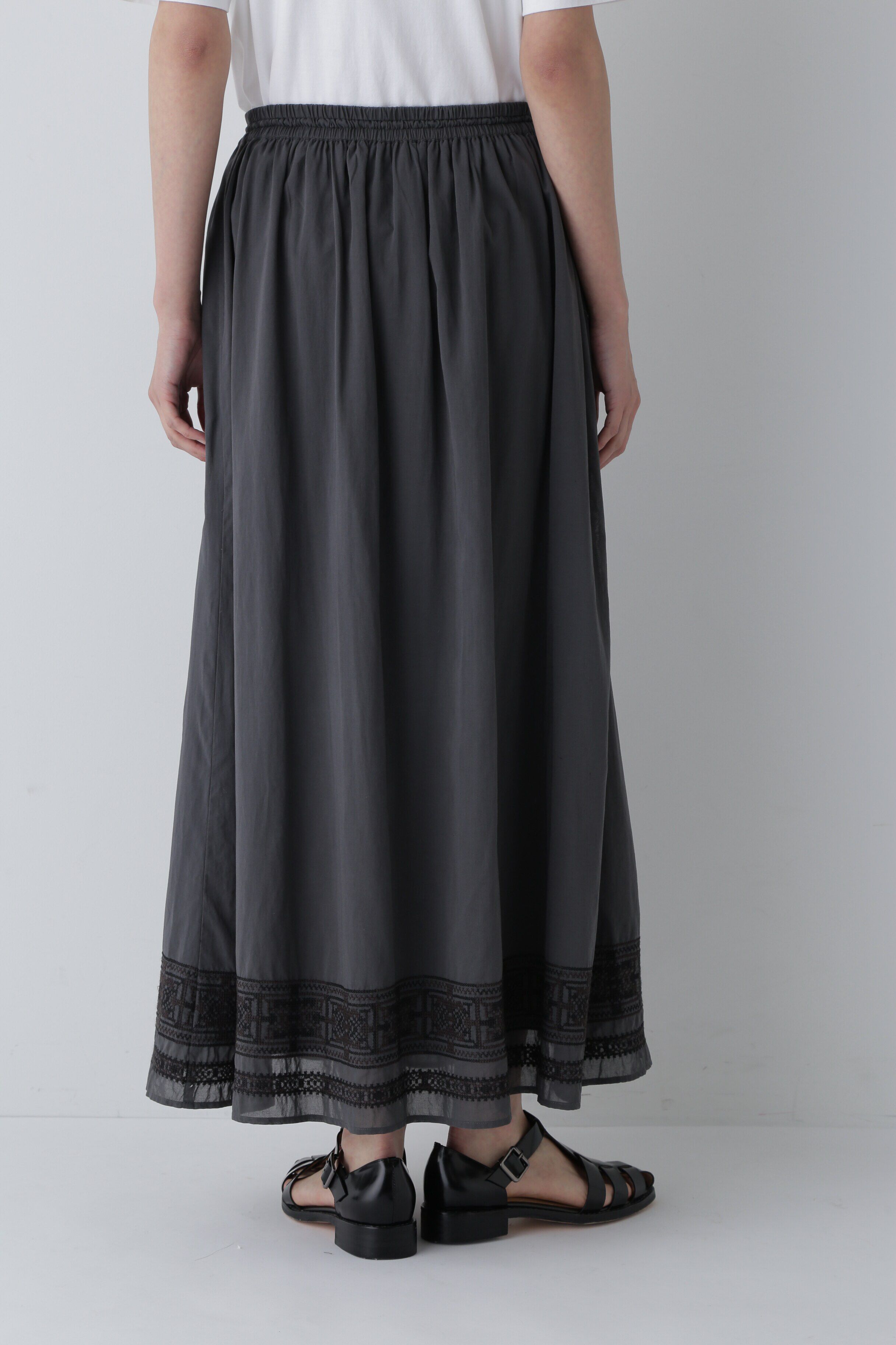  「◆インド刺繍コットンボイルスカート」|スカート|