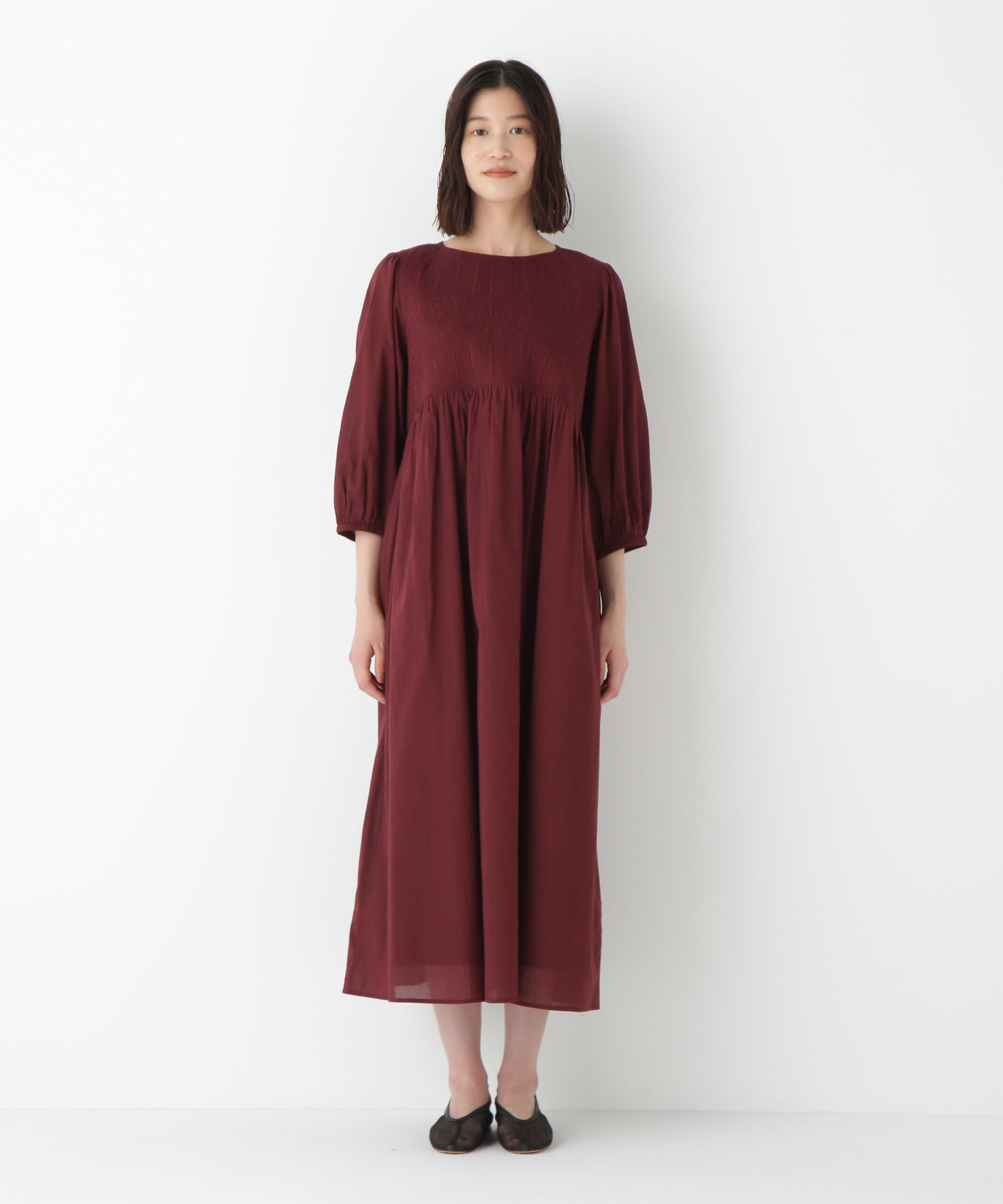  「◆インドコットンボイルキルティングドッキングワンピース」|ワンピース|