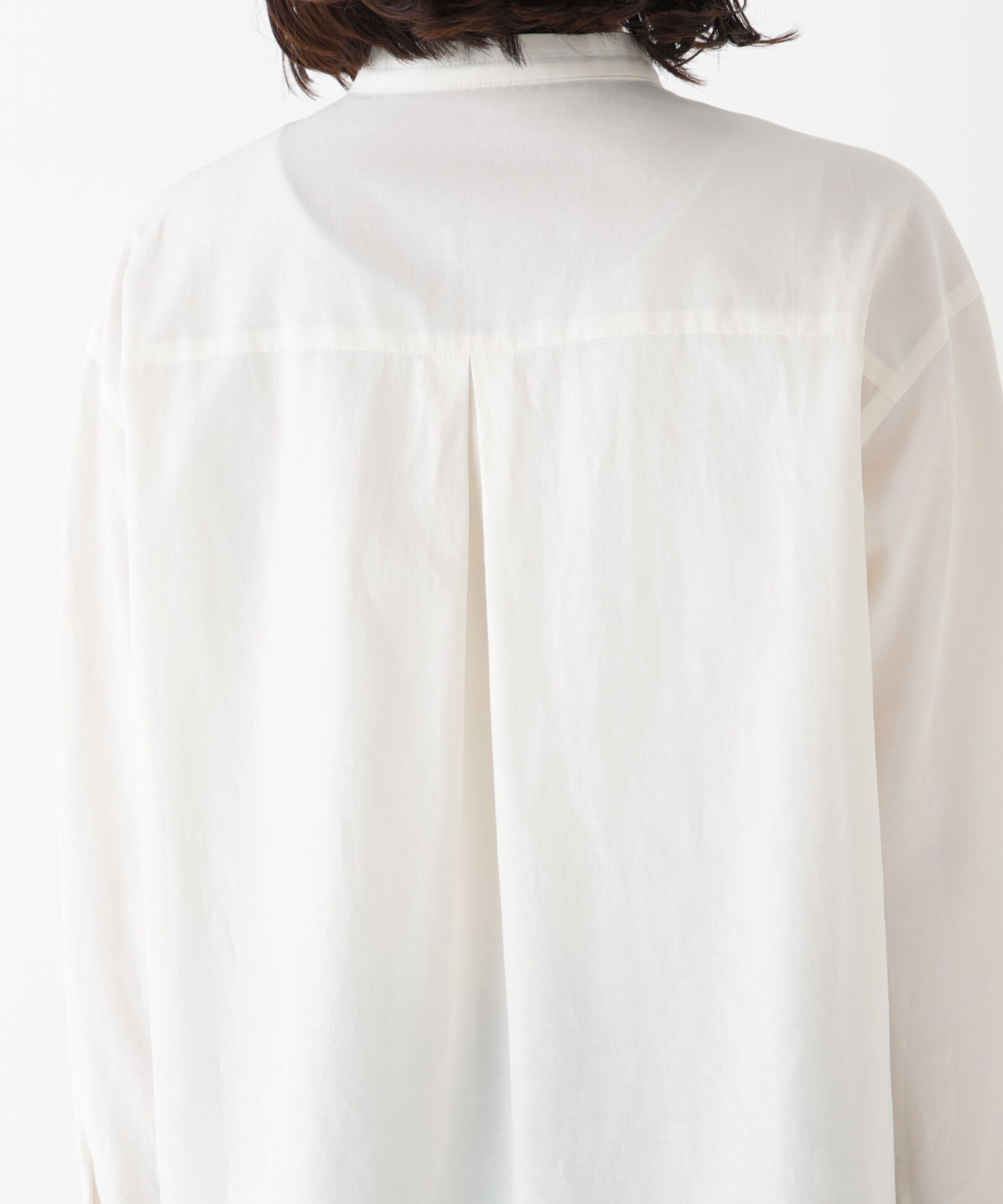  「◆《ウォッシャブル》レースドッキングハンドカラーブラウス」|シャツ・ブラウス|