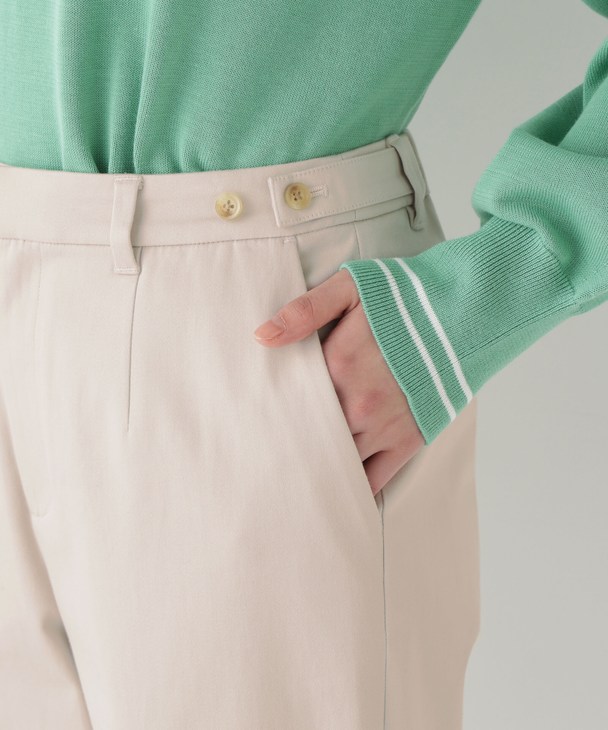  「◆サテンストレッチ細身ストレートパンツ」|その他|