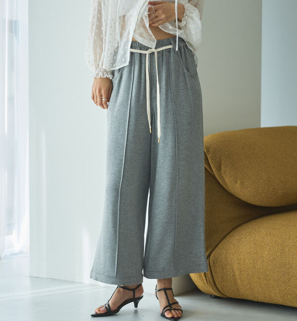 Doux archives「とろみ裏毛イージーパンツ」|チノ|GRAY