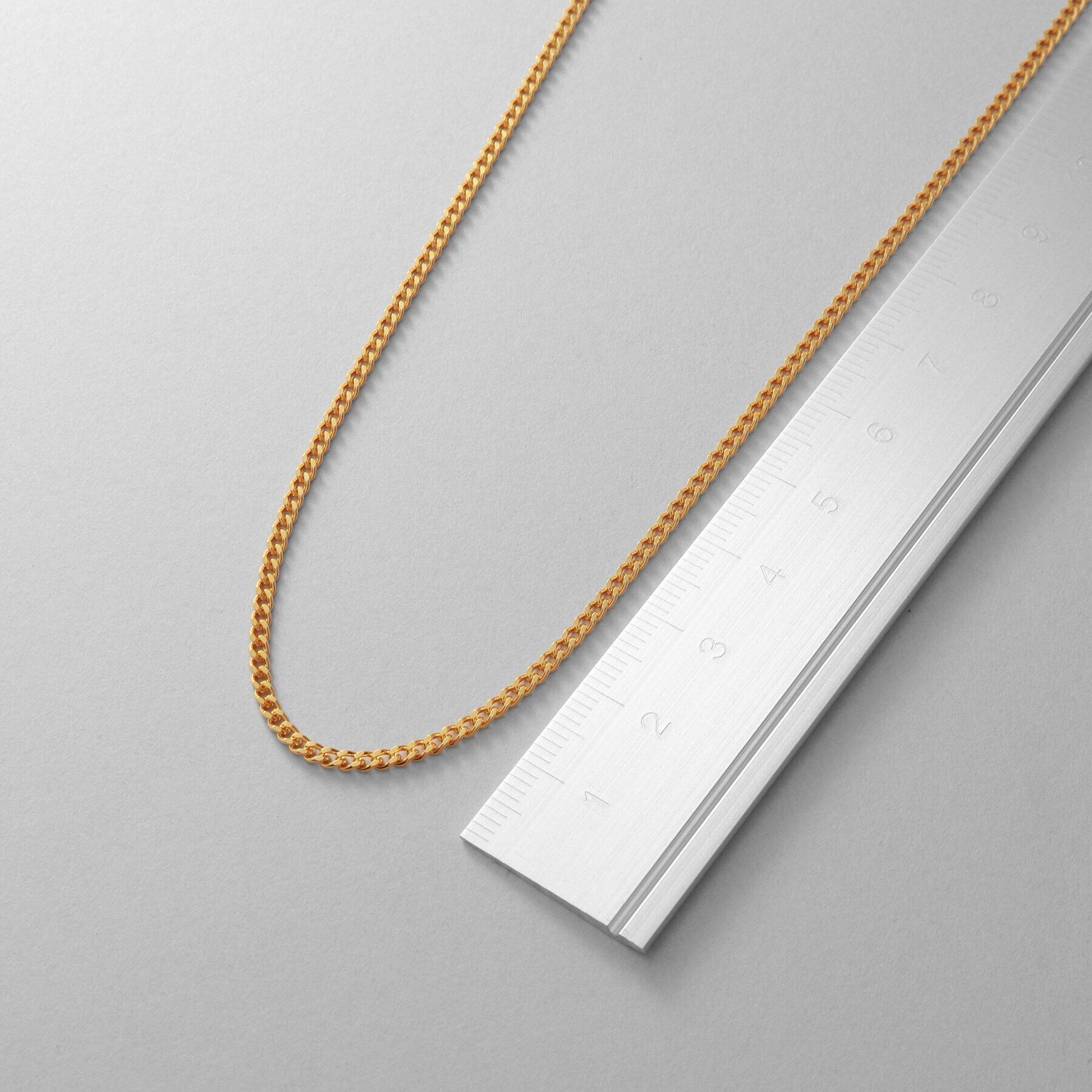 COCOSHNIK ONKITSCH「シルバー デザインチェーン カーブネックレス GP」|ネックレス|