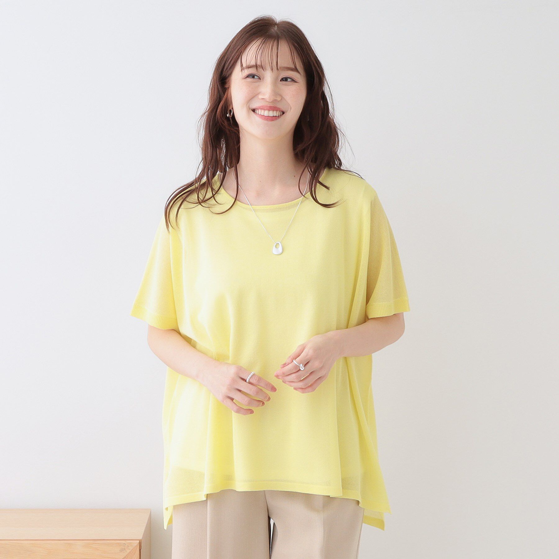 SHOO･LA･RUE「【2点セット】インせず着られるシアーニット＋タンクトップ」|その他|