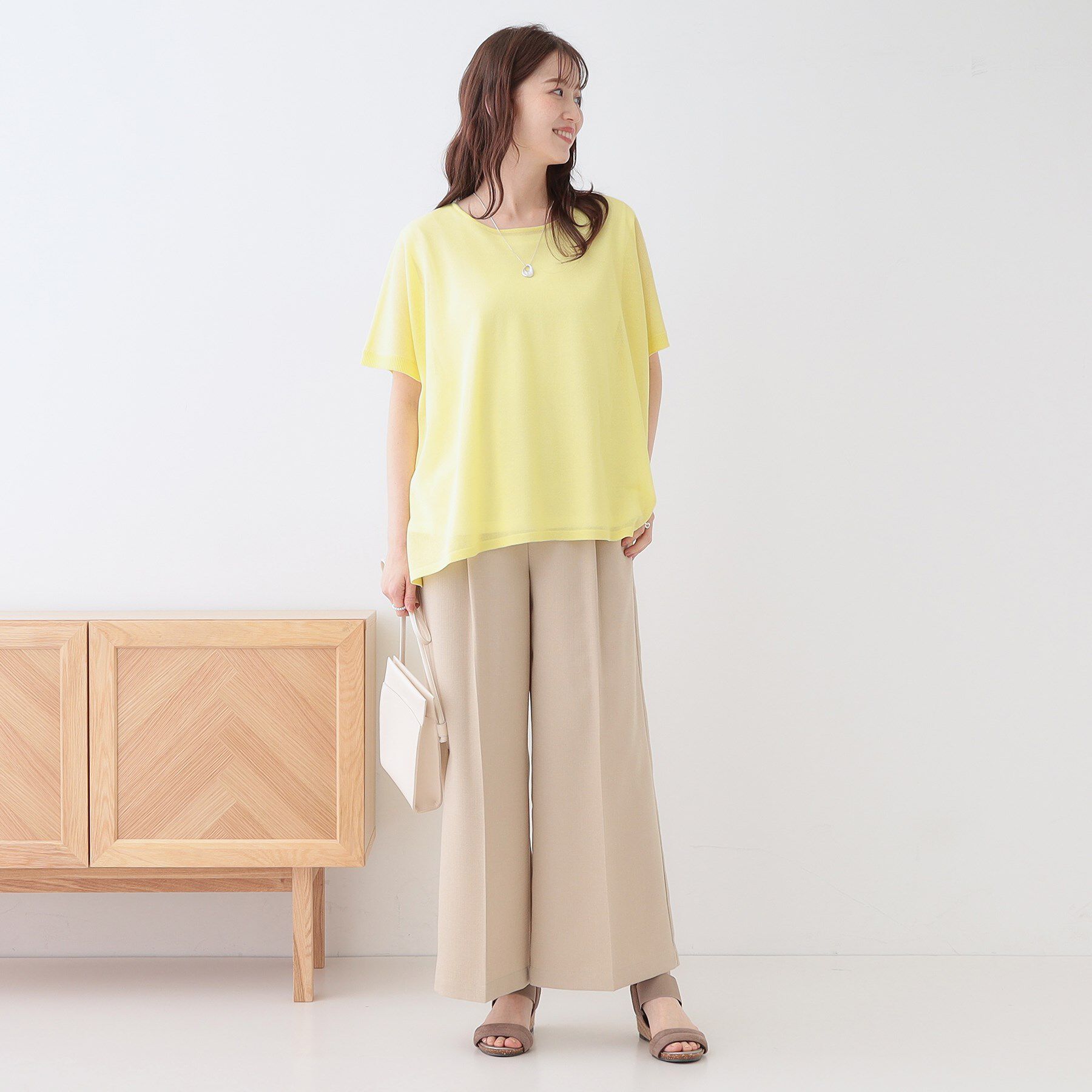 SHOO･LA･RUE「【2点セット】インせず着られるシアーニット＋タンクトップ」|その他|