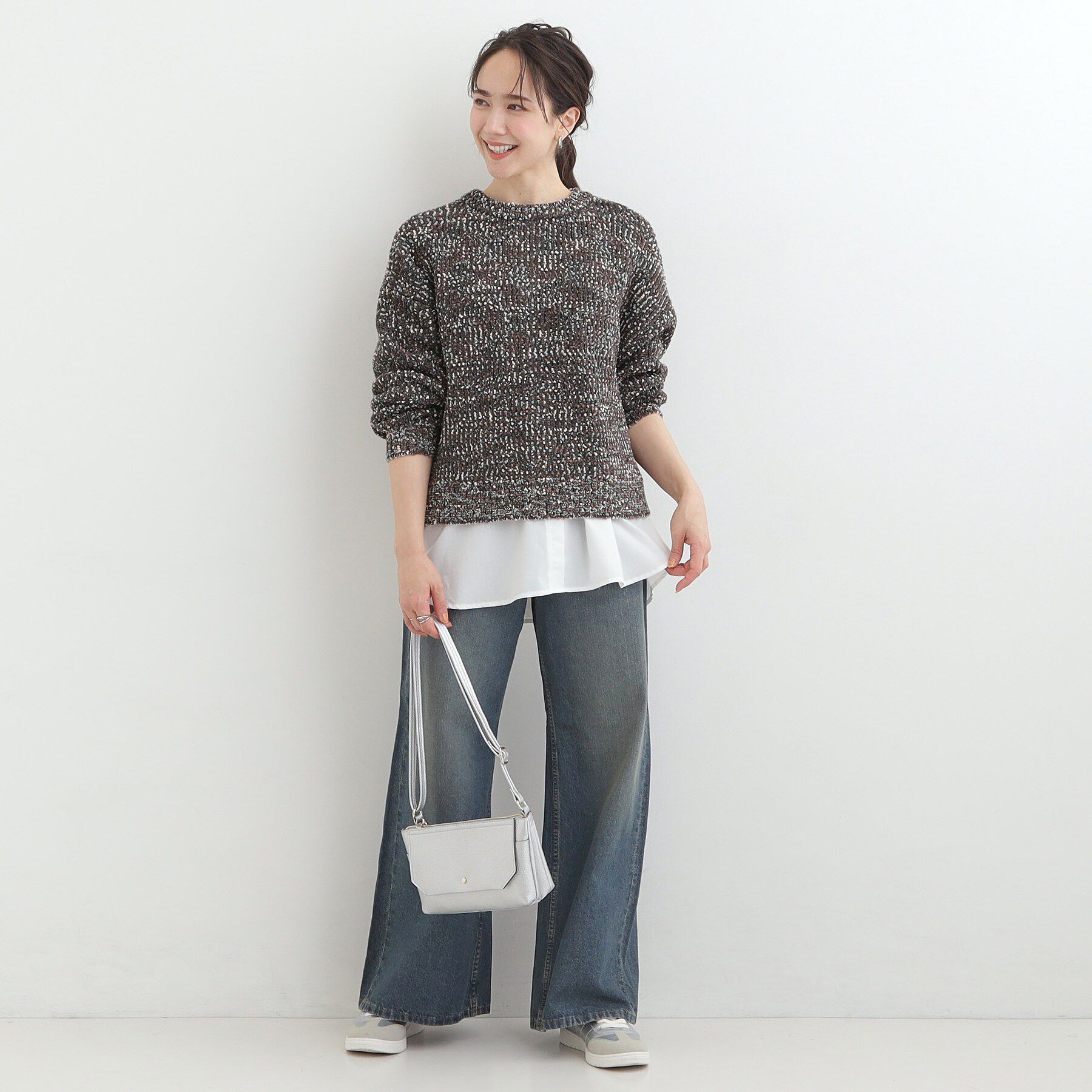 SHOO･LA･RUE「【洗濯機可/前後2WAY】ぽこぽこニットカーディガン」|カーディガン|