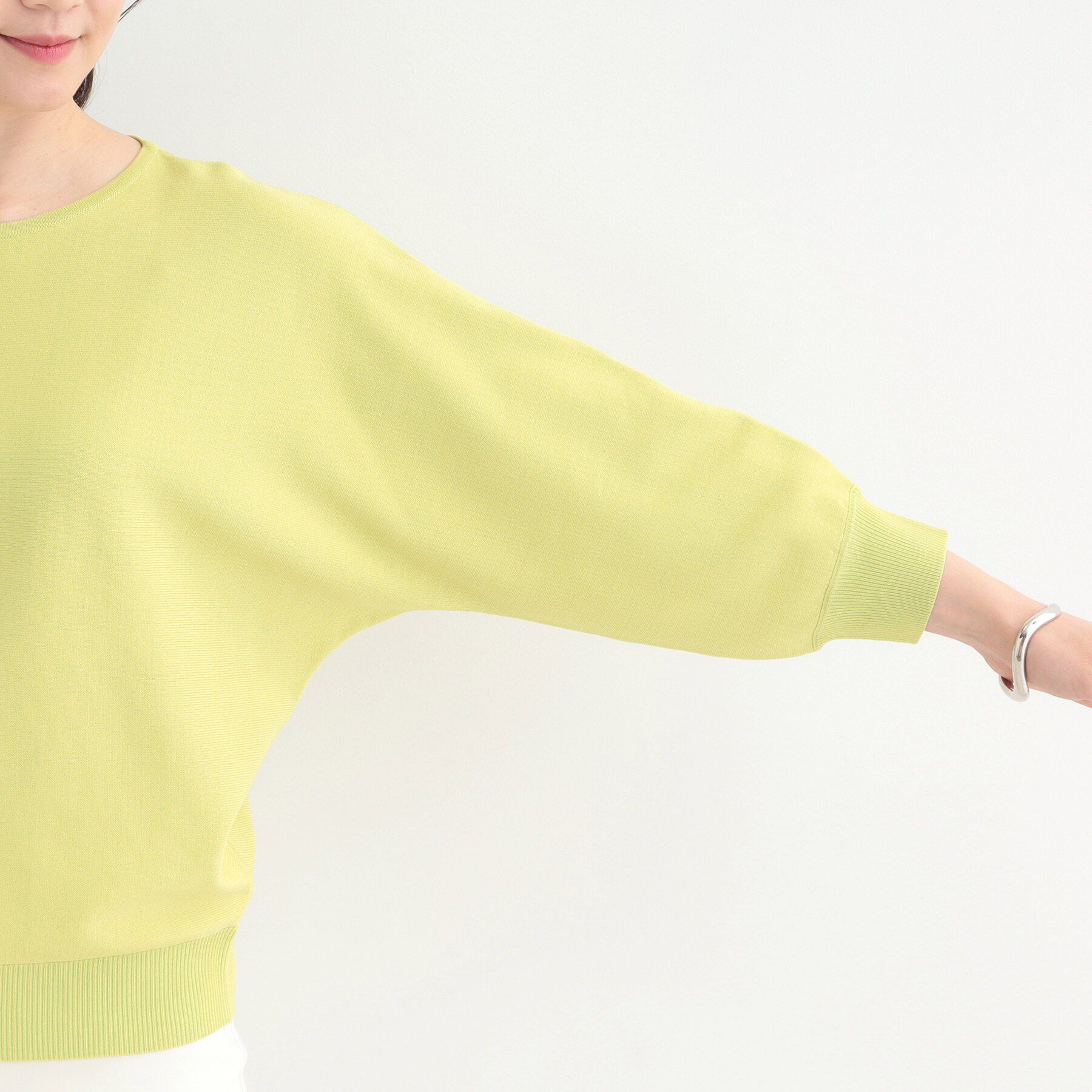 SHOO･LA･RUE「【洗濯機可/S-LL】さらりと軽やか インせず着られる すっきり見えドルマンニット」|ニット・セーター|