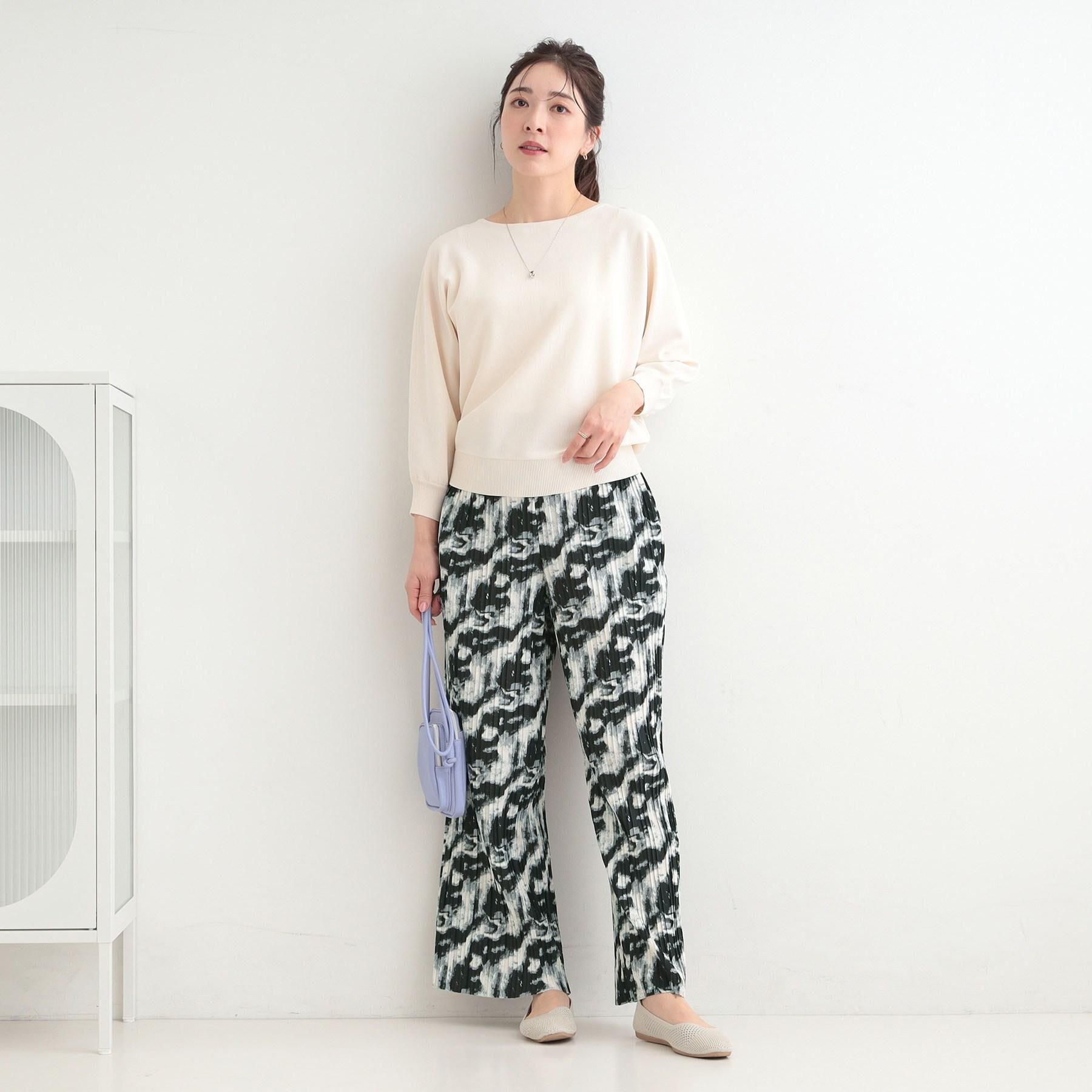 SHOO･LA･RUE「【洗濯機可/S-LL】さらりと軽やか インせず着られる すっきり見えドルマンニット」|ニット・セーター|